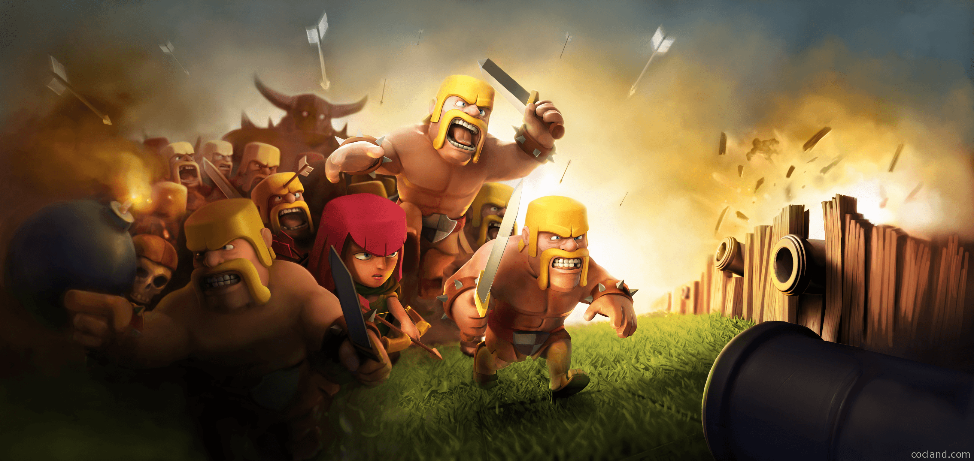 Clash of Clans HD Wallpaper. Clash of Clans Land