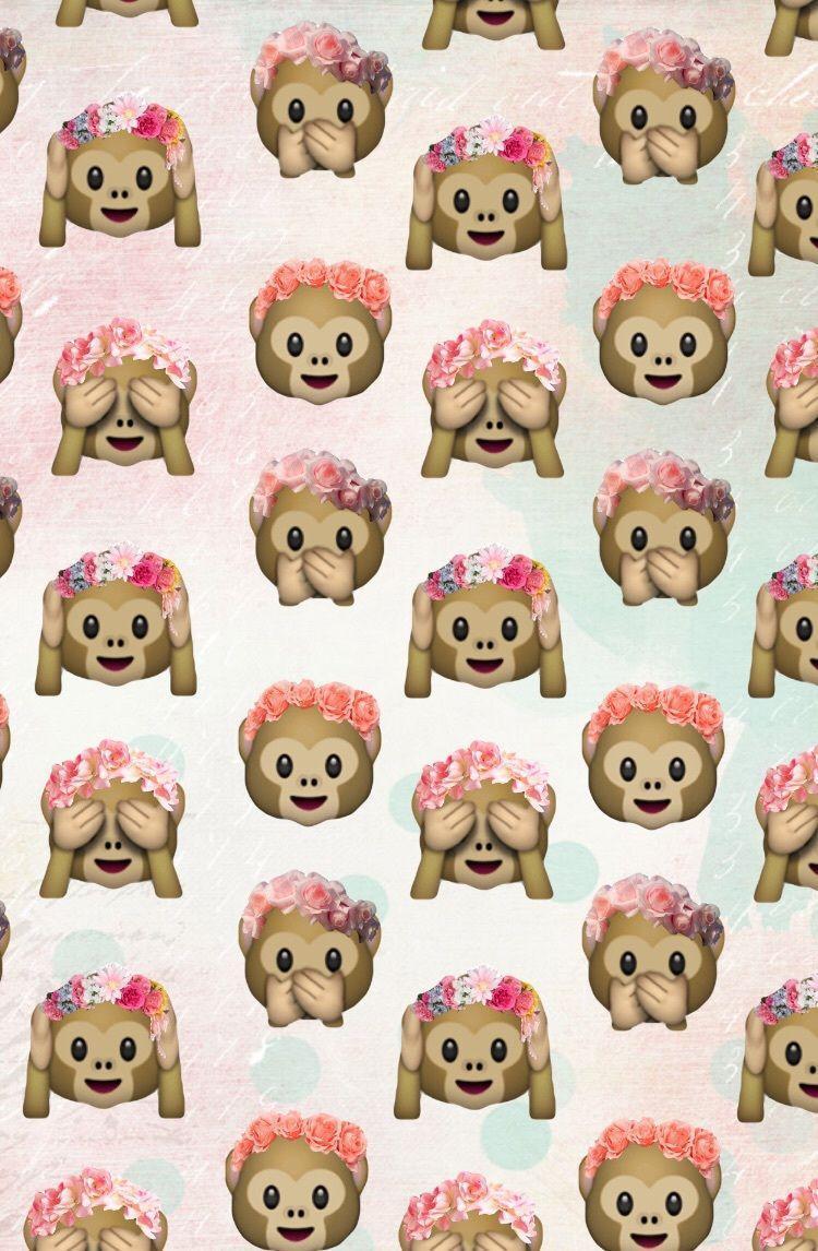 Monkey with a flower crown wallpaper!????????????????????????????by ^ω