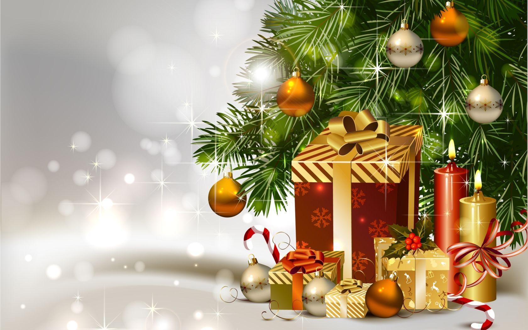 Christmas Gifts under the Tree widescreen wallpaper. Wide