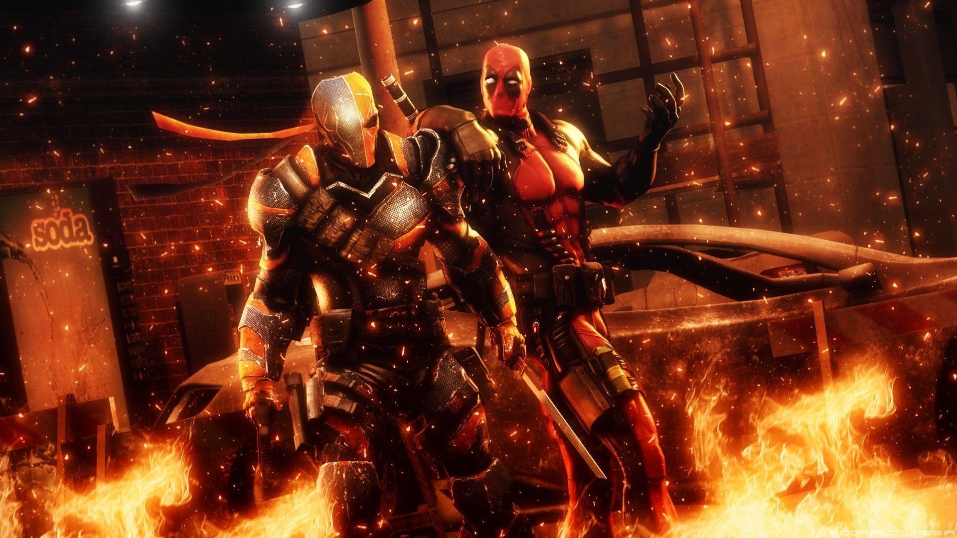 Deadpool Vs. Deathstroke HD Wallpaper. Background