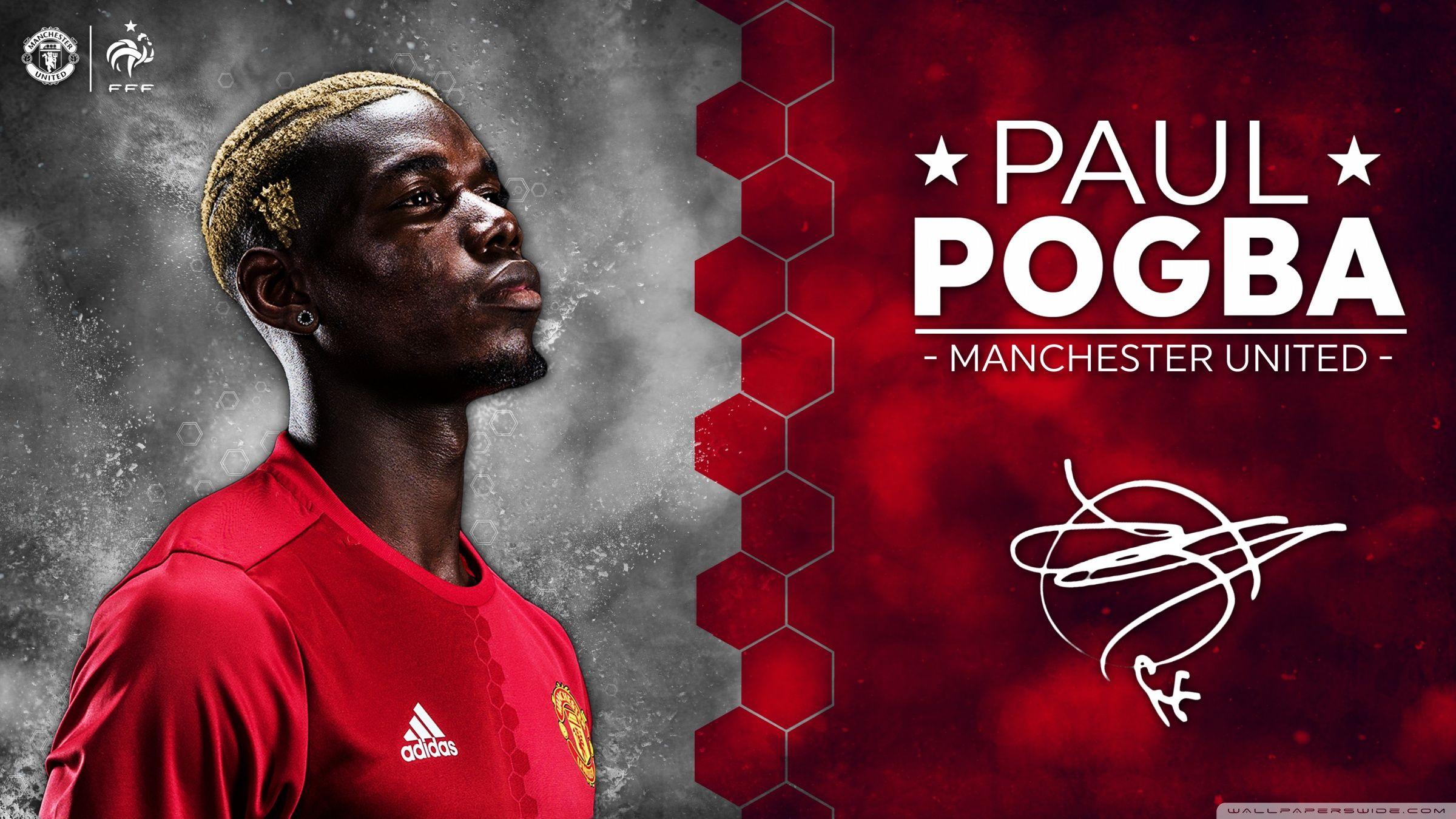 Paul Pogba Manchester United 2016 17 HD desktop wallpaper, High