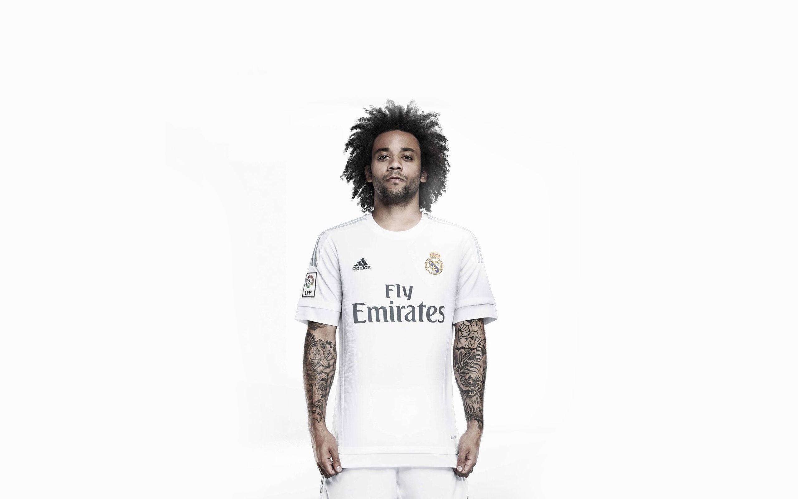 Marcelo 2015 16 Real Madrid Adidas Home Jersey Wallpaper