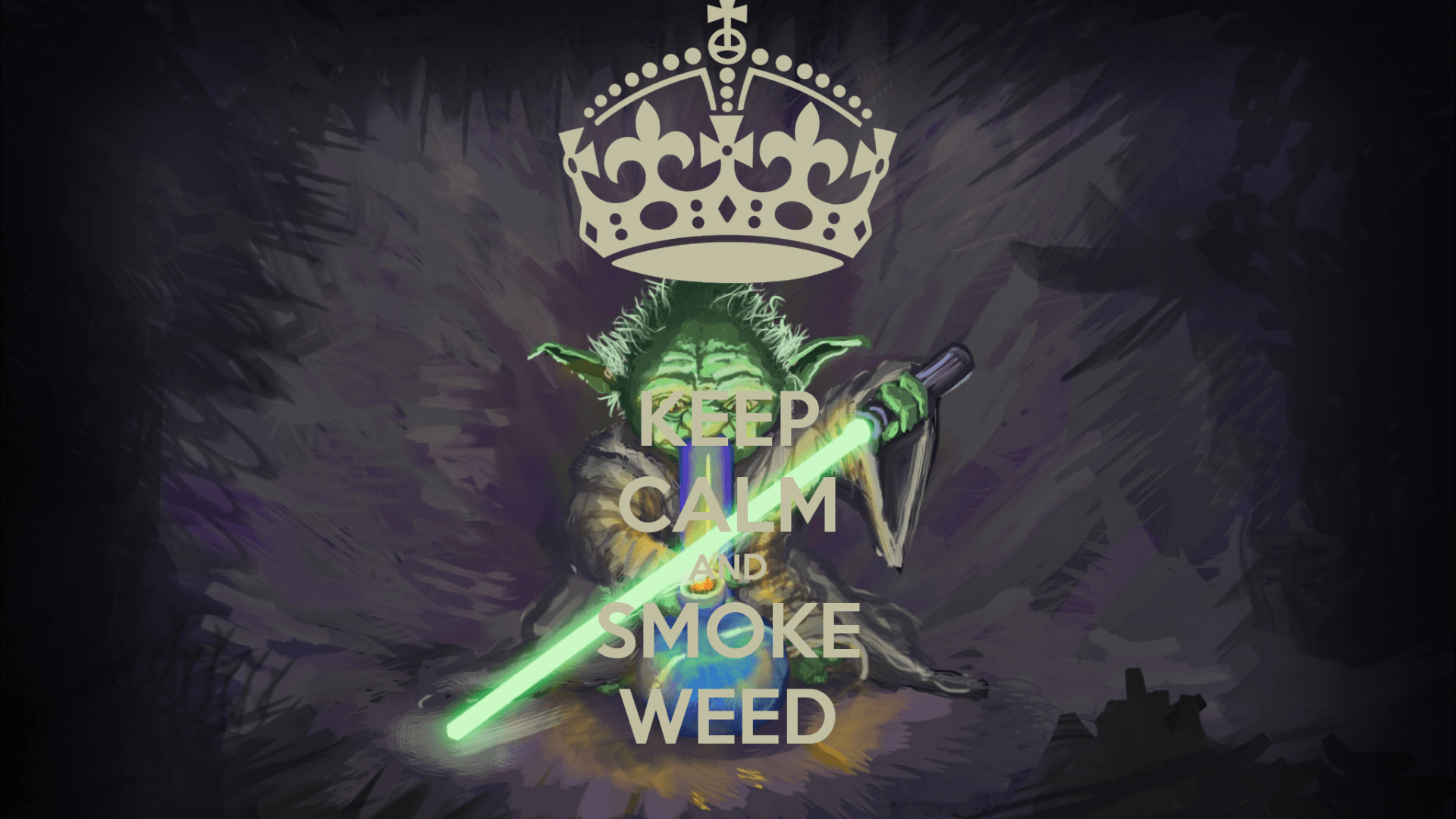 Star Wars Ganja Yoda HD Wallpaper on MobDecor