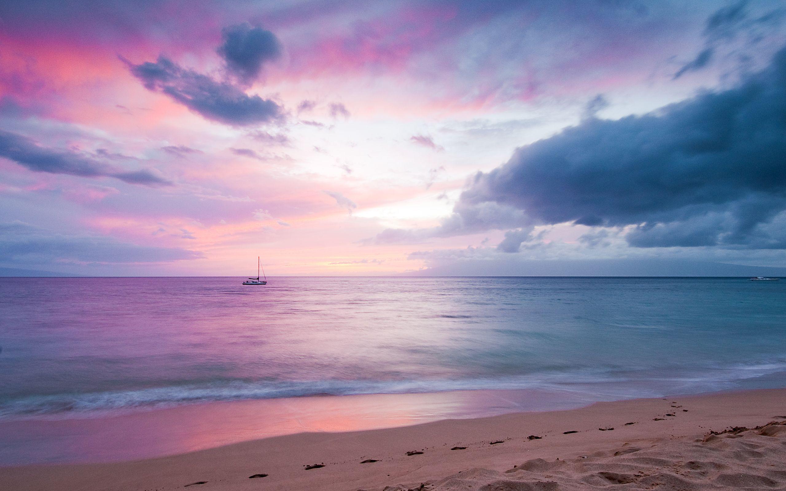 Twilight Isl Beach Sunset Wallpaper