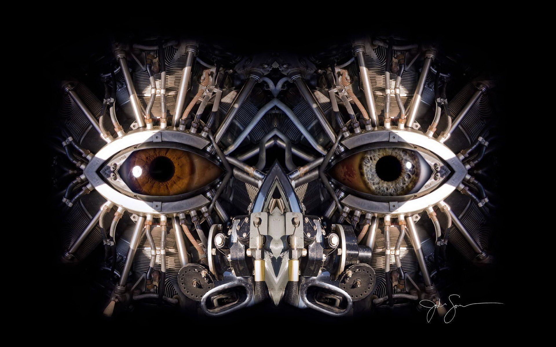 Eyes Robot Cyborg wallpaperx1200