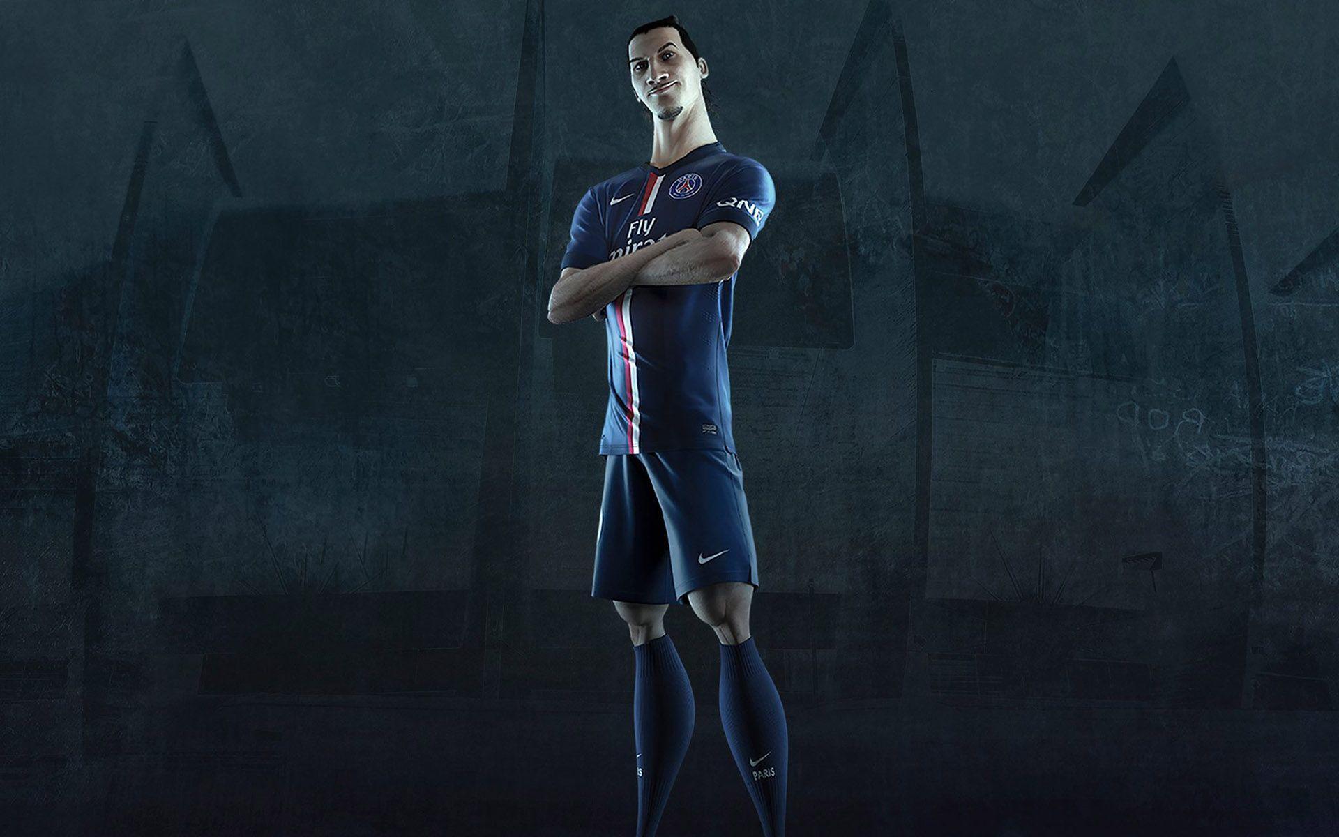 Zlatan Ibrahimovic PSG Jersey 2014 2015 Home Kit Wallpaper Free
