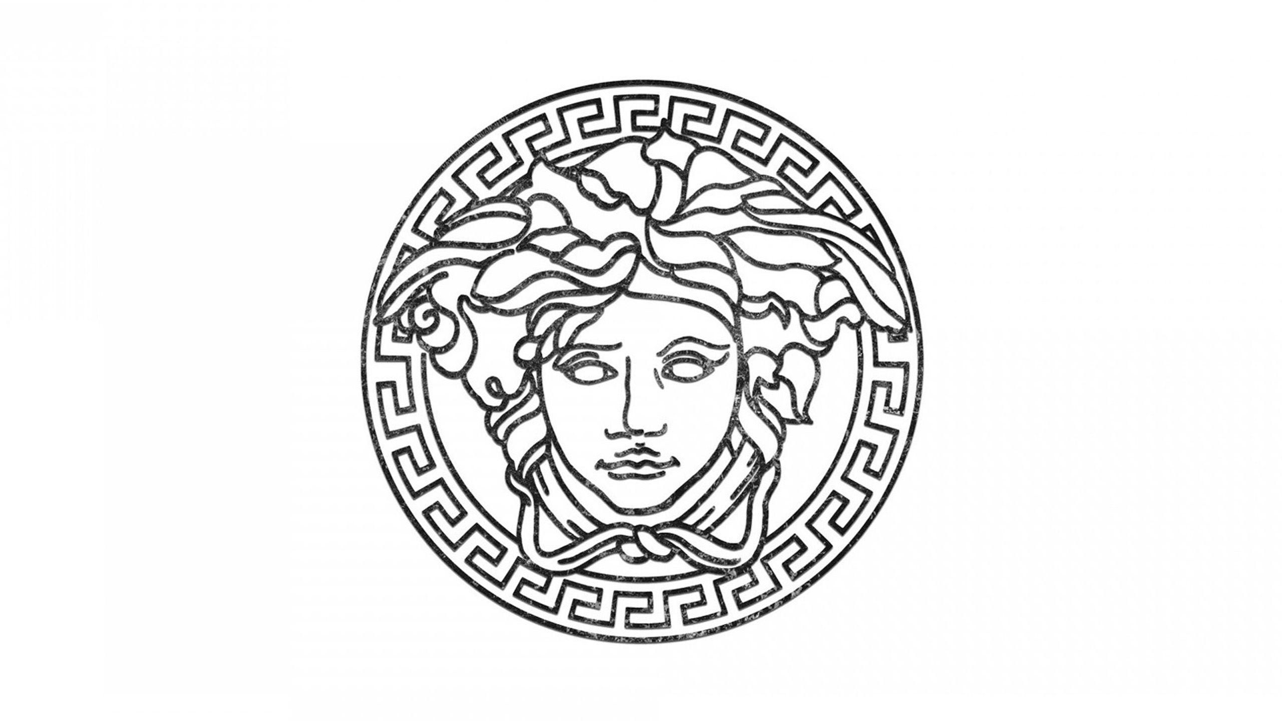 Versace logo white wallpaper, HD Wallpaper Downloads