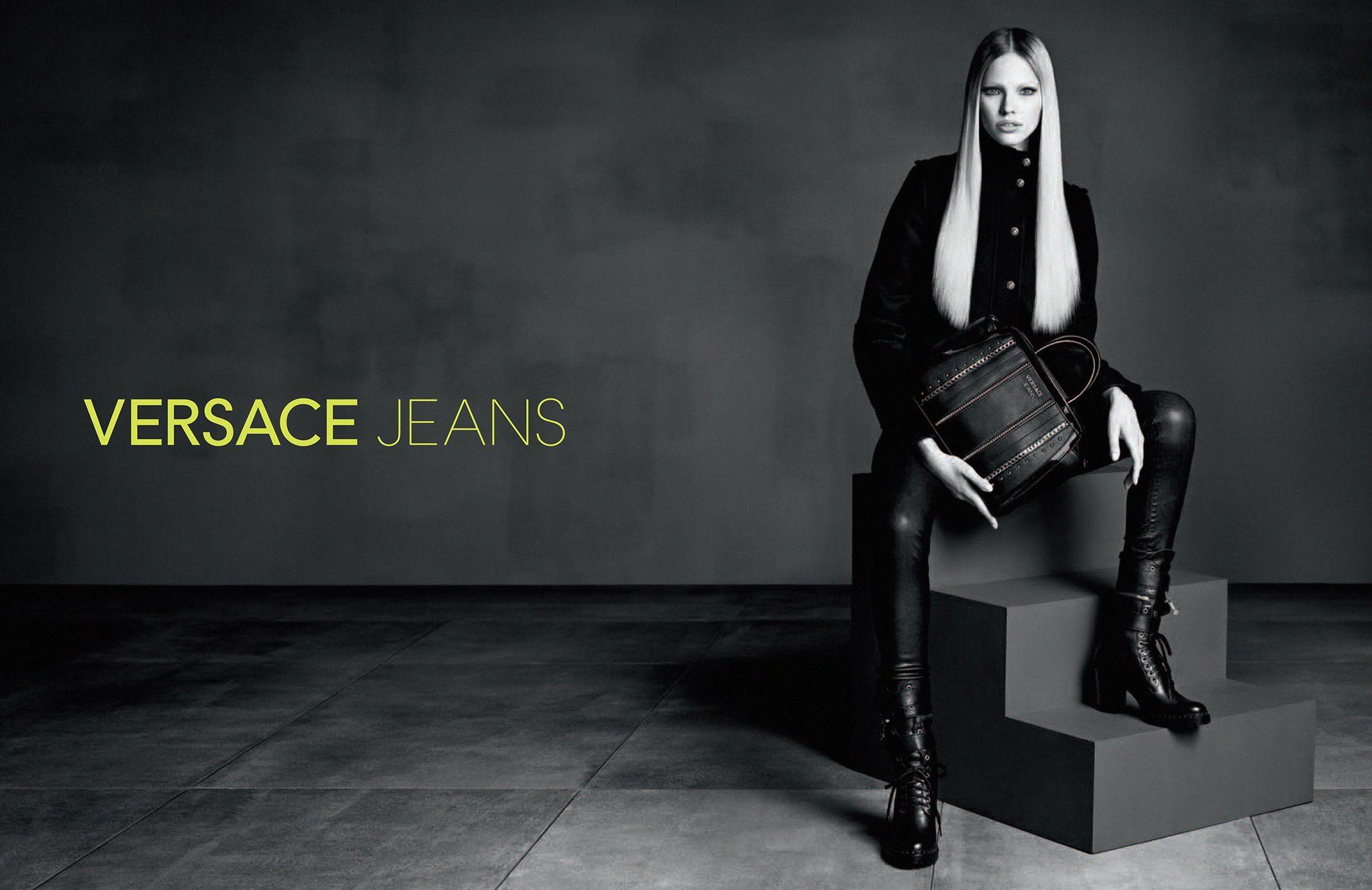 Girl in jeans by Versace wallpaper and image