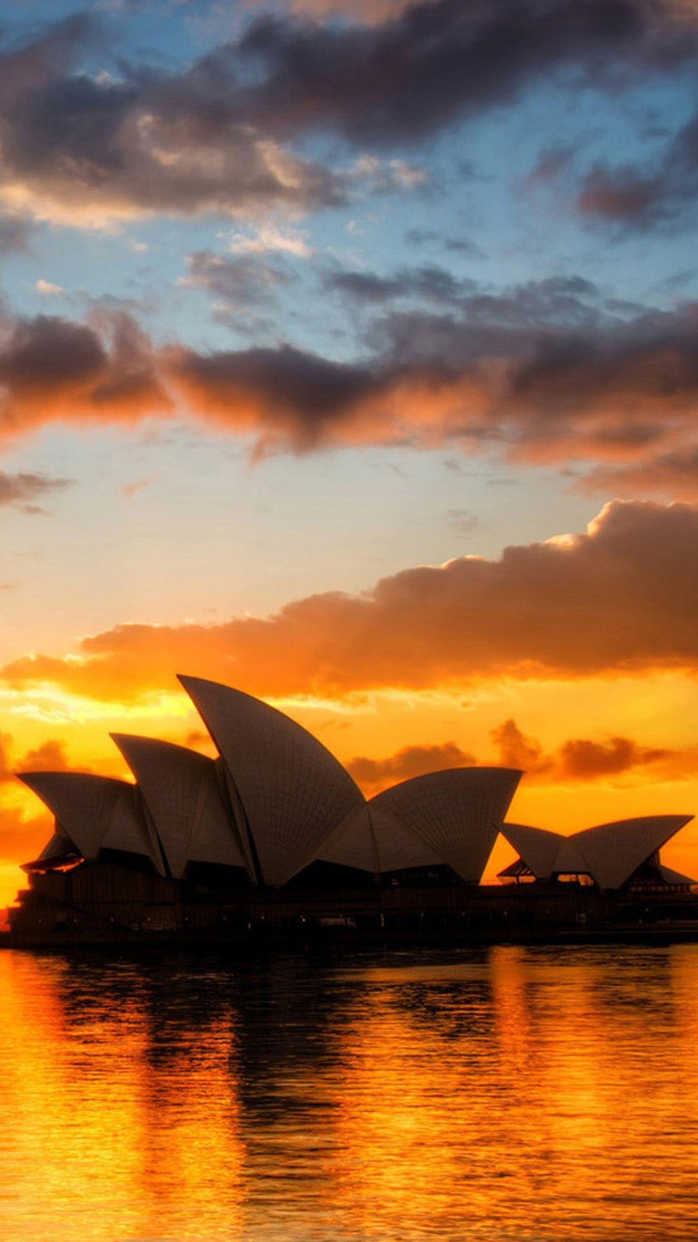 Australia Sydney City sunset Galaxy S6 Wallpaper. Galaxy S6