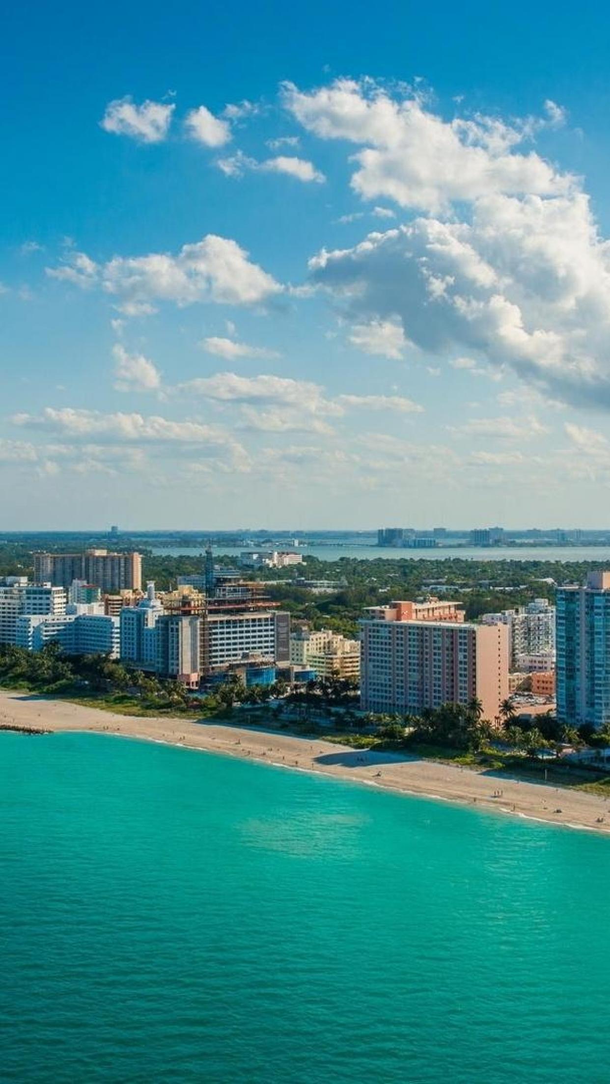 Florida World Sea City Sky Miami Cloud USA HD Wallpaper, Desktop
