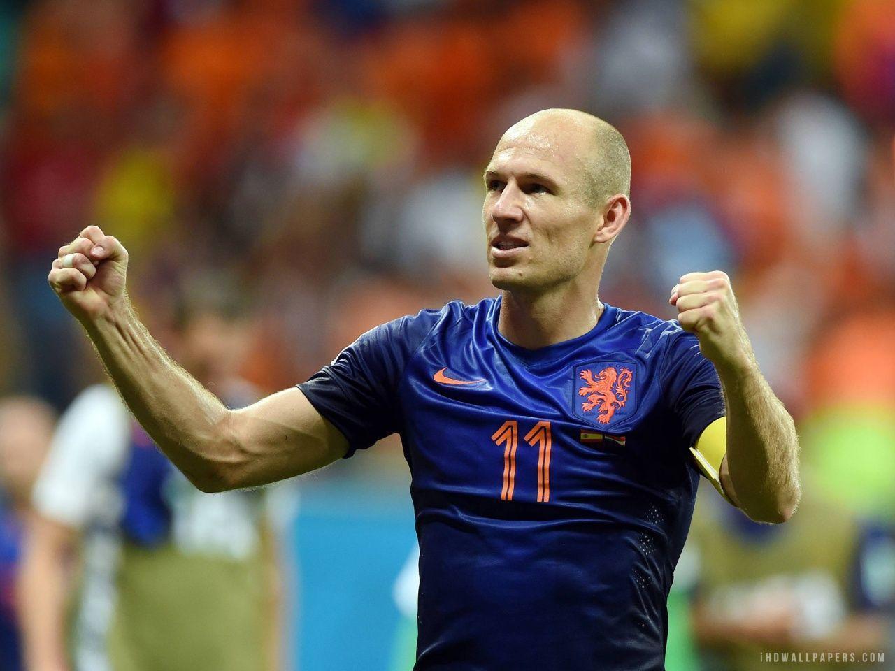 Arjen Robben in Fifa World Cup 2014 HD Wallpaper