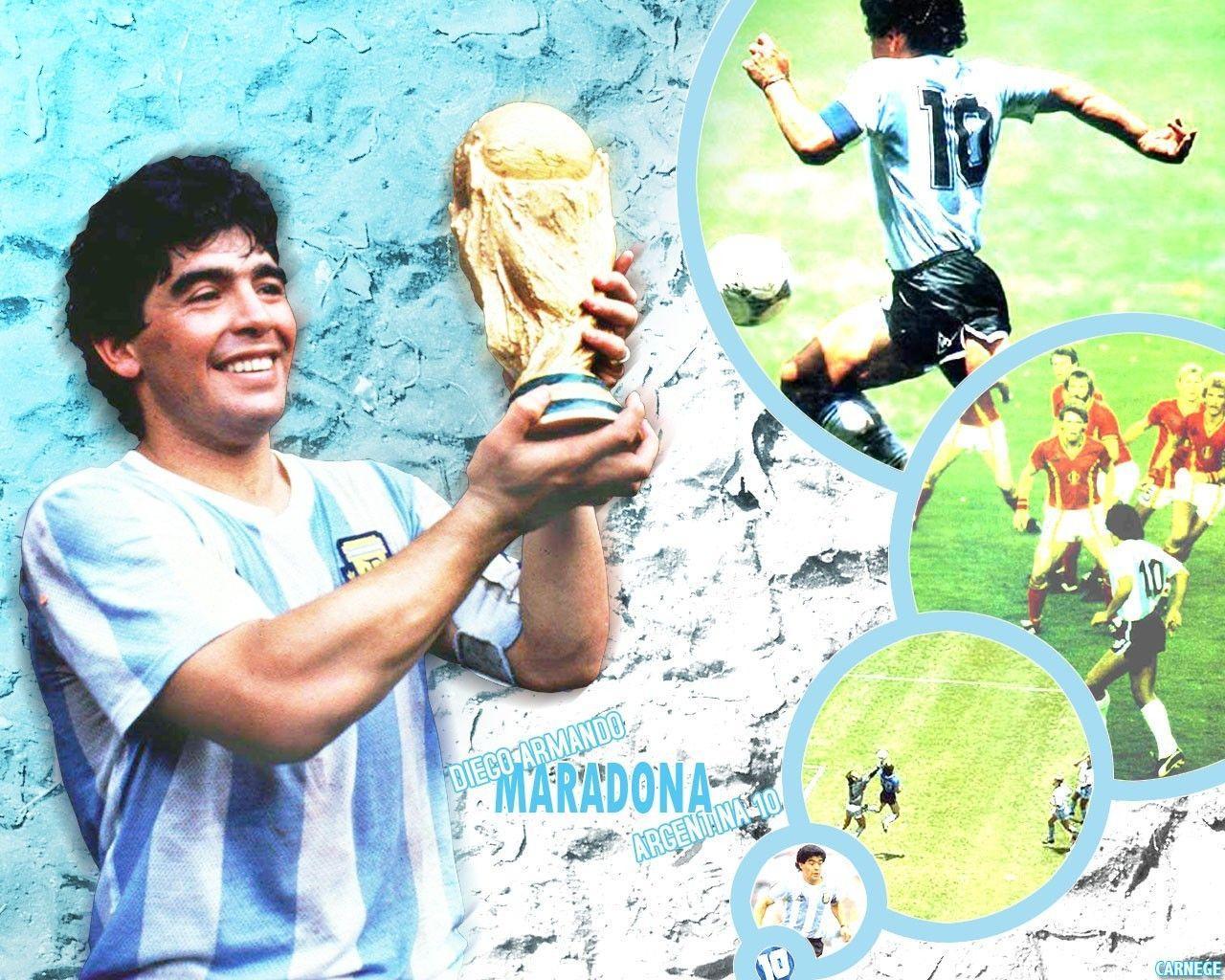 Football Legends Diego Maradona Wallpaper In HD