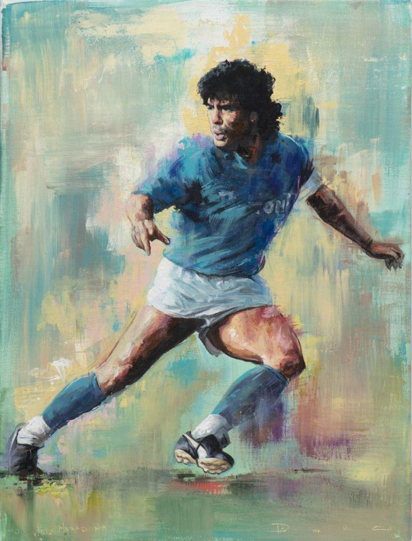 Diego Maradona painting