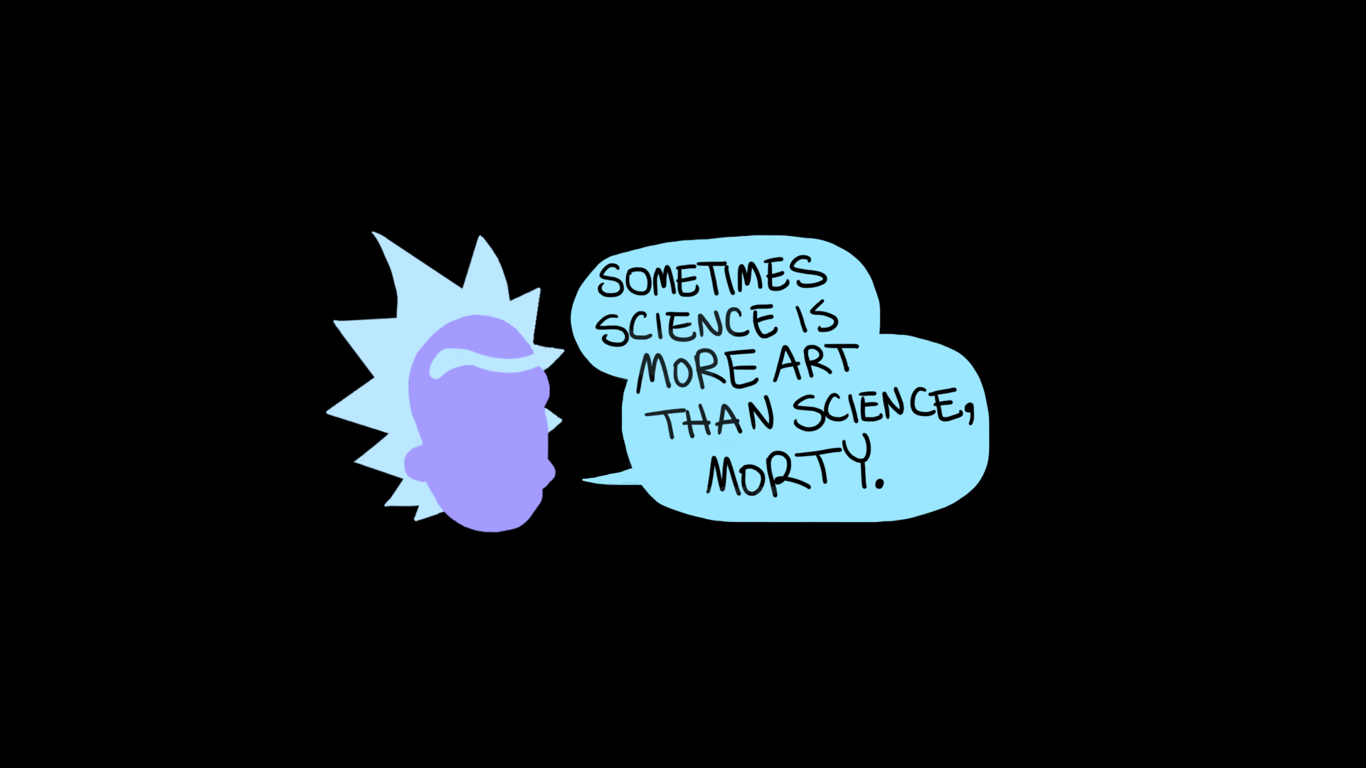 Rick And Morty, Rick Sanchez, Quote, Science, Simple Background