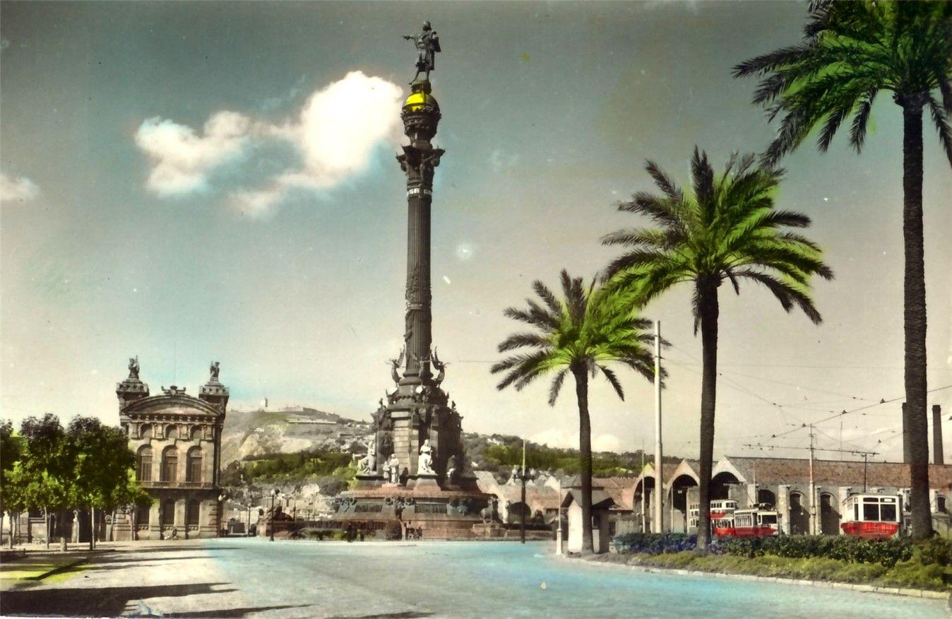 Barcelona Monument Postcard, Barcelona Monument Wallpaper