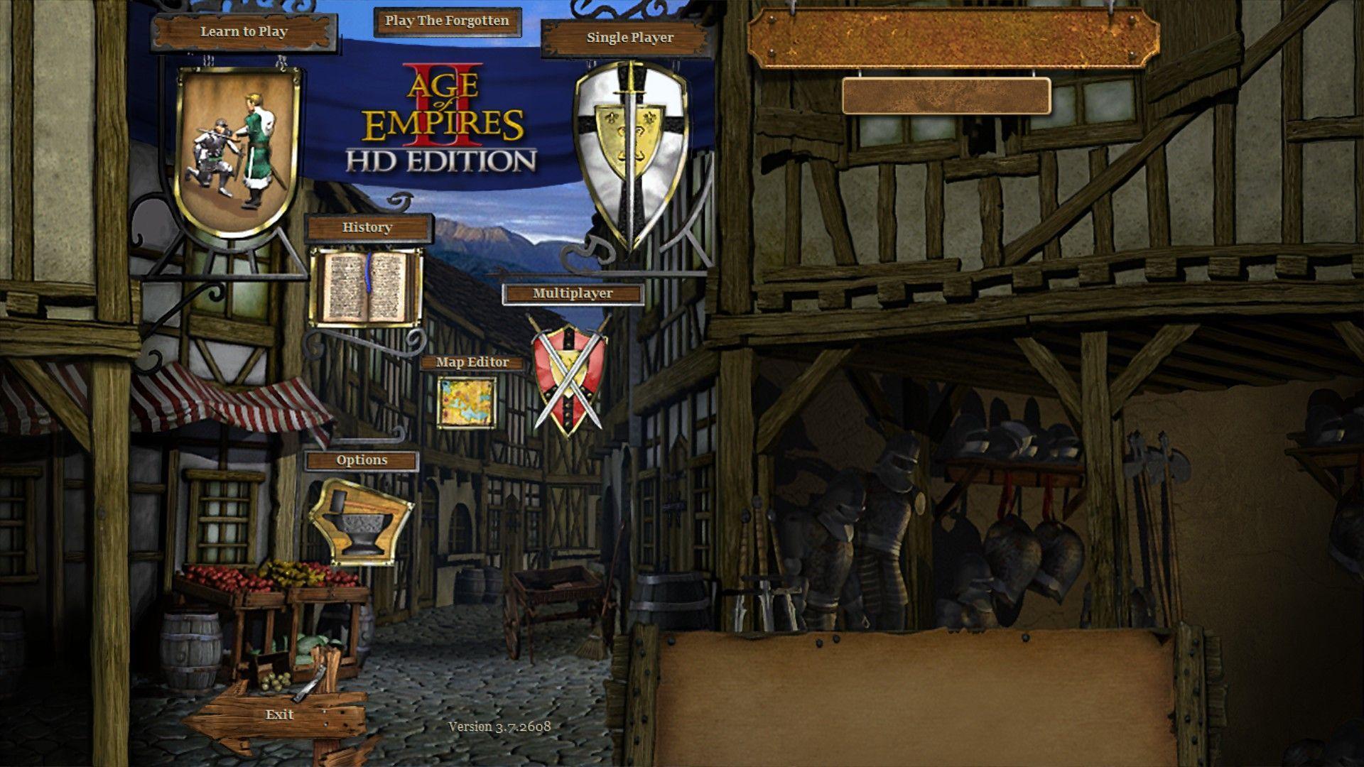 Age of Empires II HD Main Menu picture