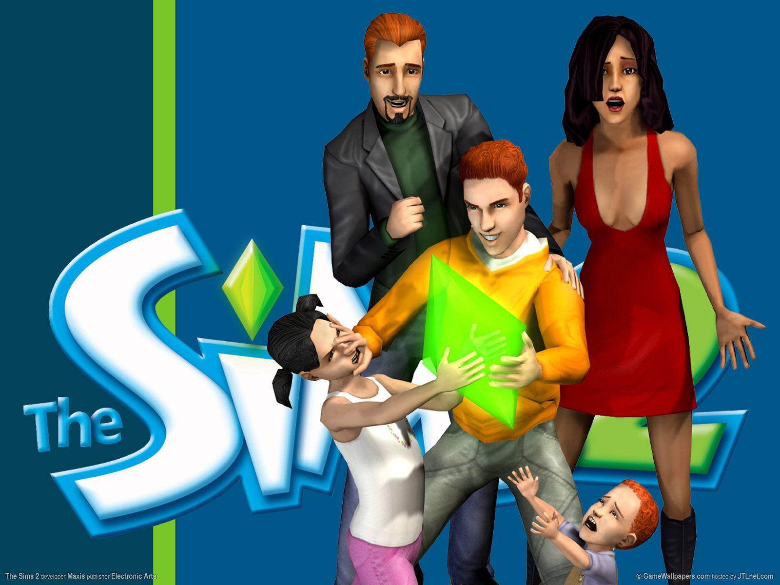 Wallpaper blue, The Sims The Sims 2