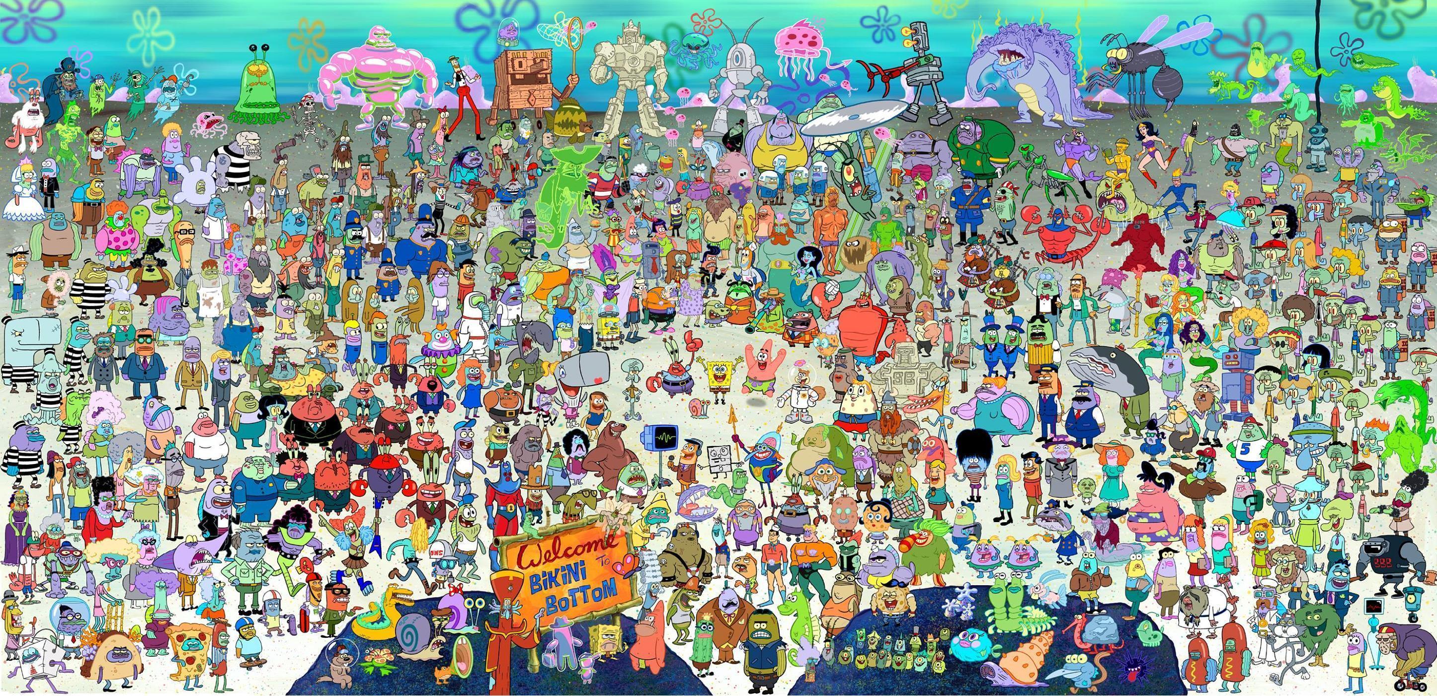Spongebob Widescreen Background Wallpaper [276] Wallpaper