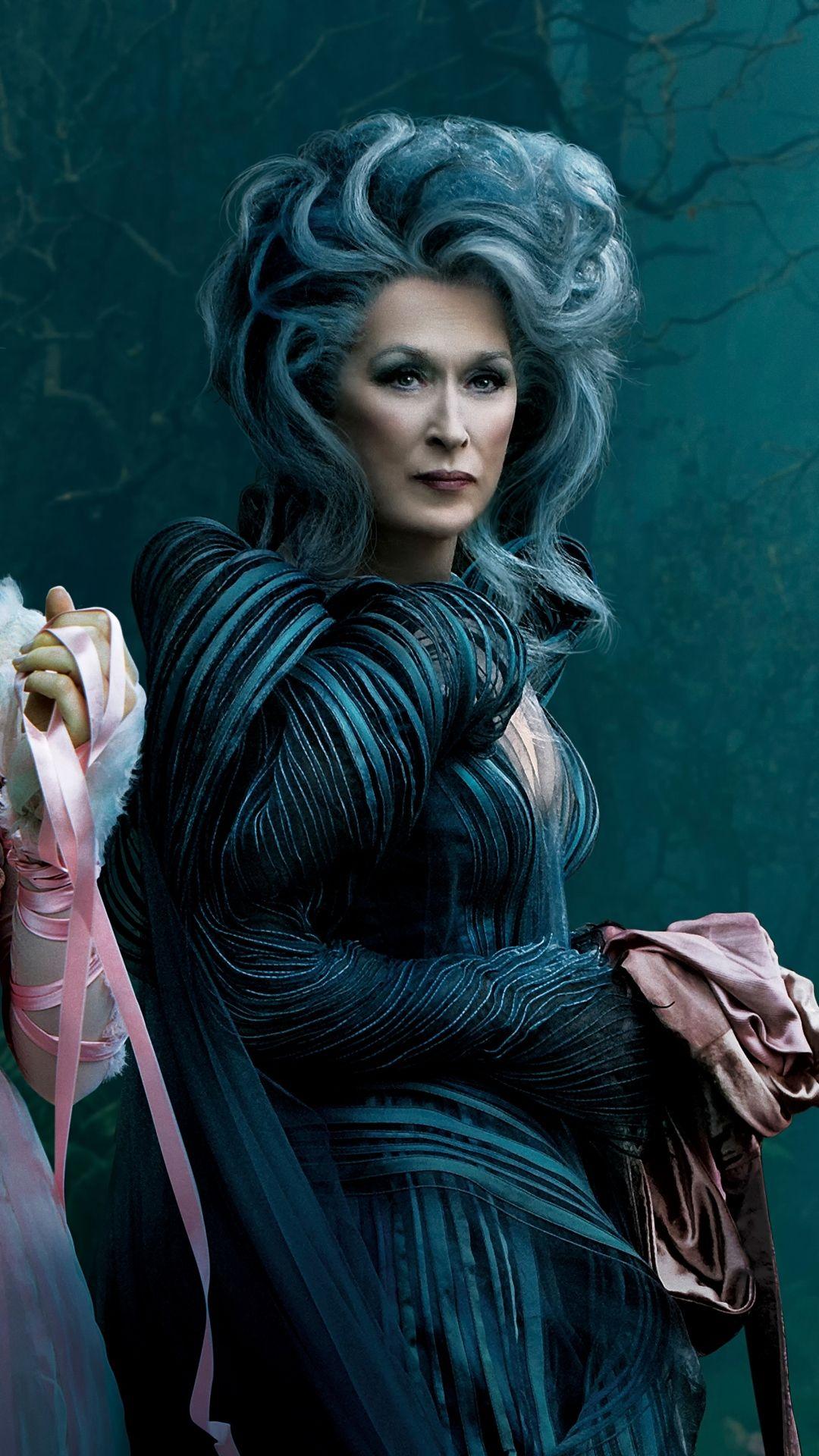 Download Wallpaper 1080x1920 Into the woods, Meryl streep