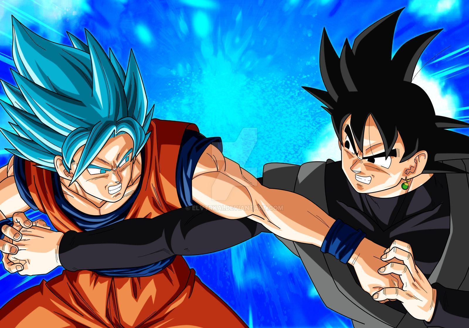 Black Goku Versus Goku New Wallpaper Wallpaper Themes