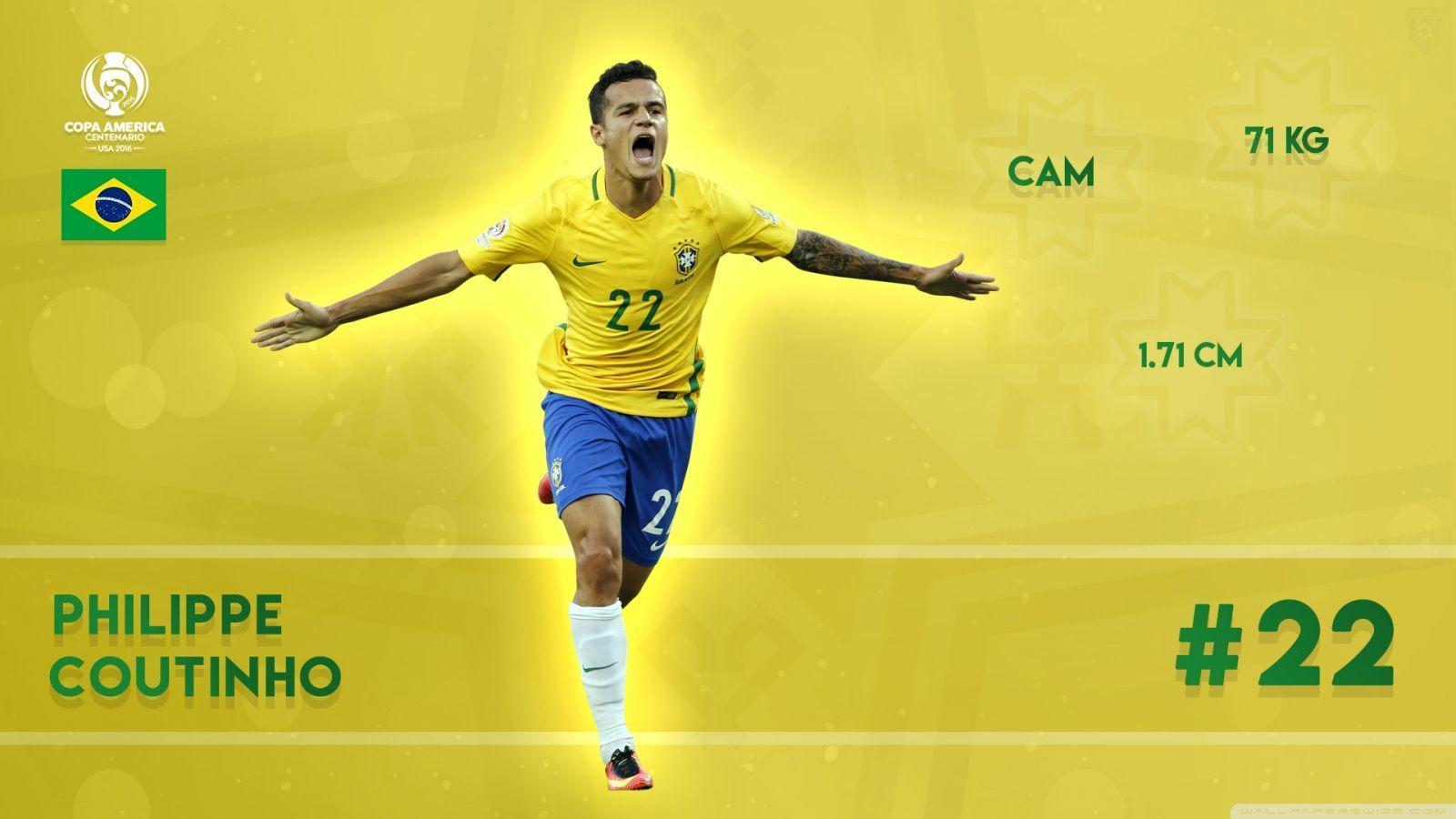 Copa America Coutinho HD desktop wallpaper, High