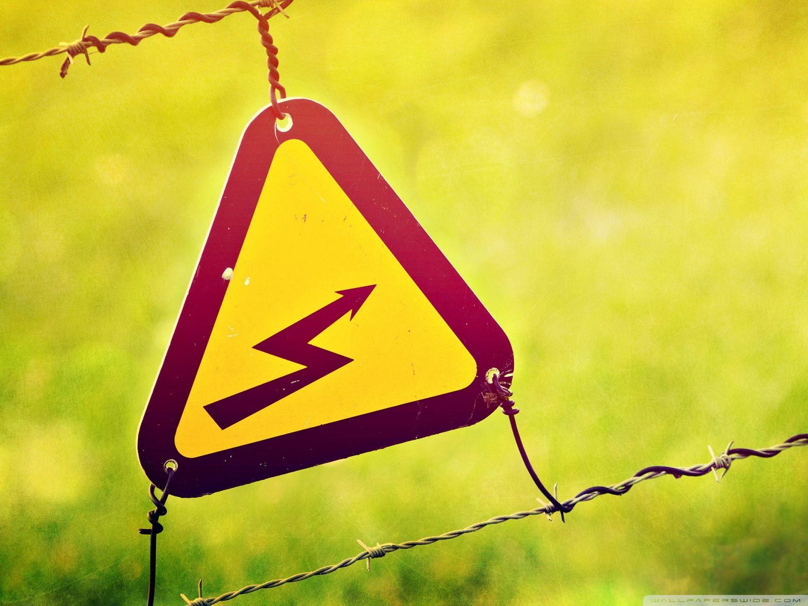 Electricity Warning Sign HD desktop wallpaper, High Definition