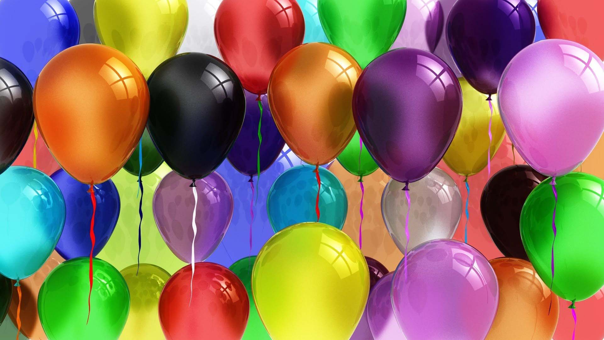 Birthday Balloons Colorful Wallpaper for free