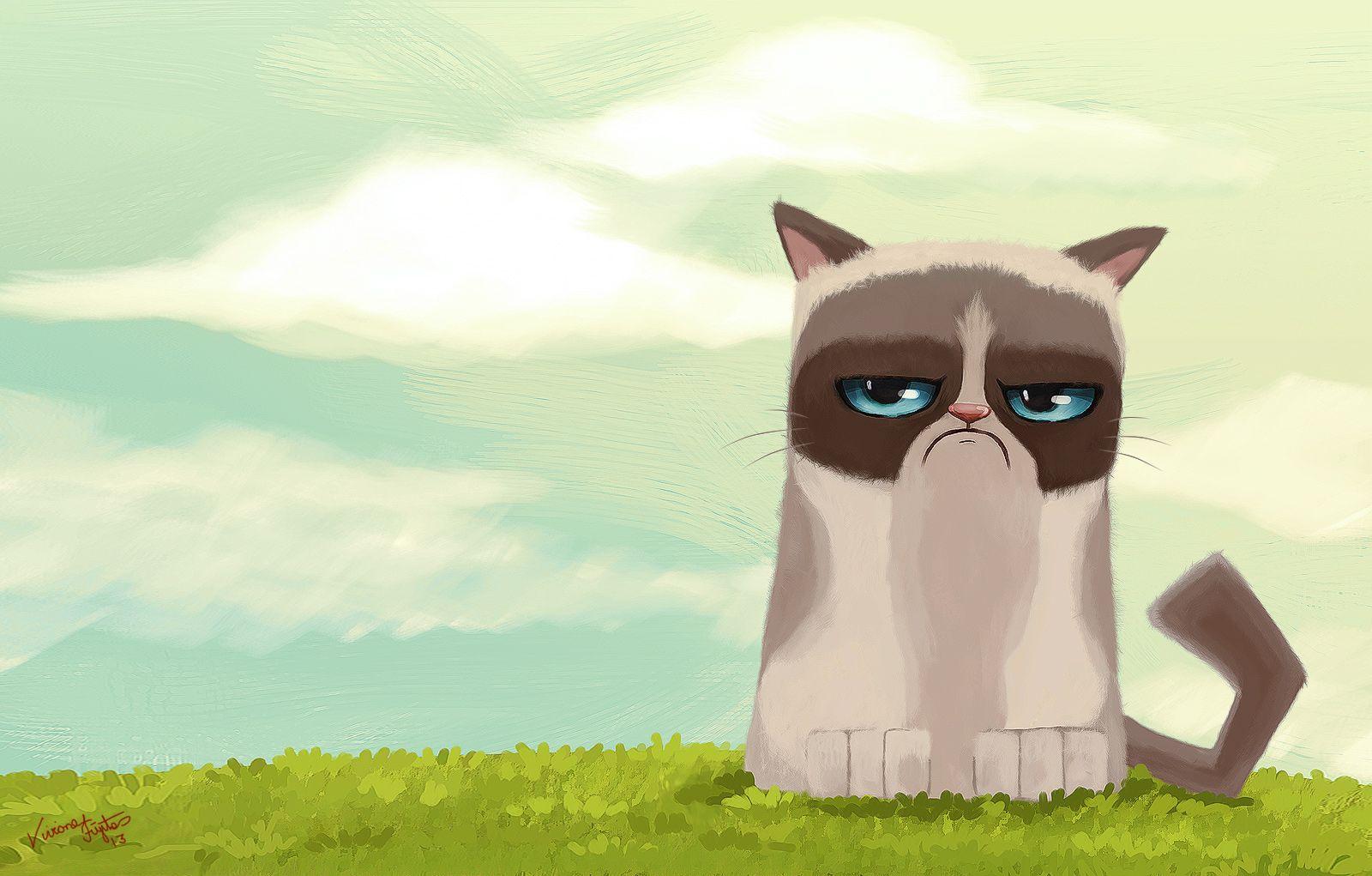 Cat Cartoon Free Desktop Wallpaper Download New Grumpy Cat Cartoon