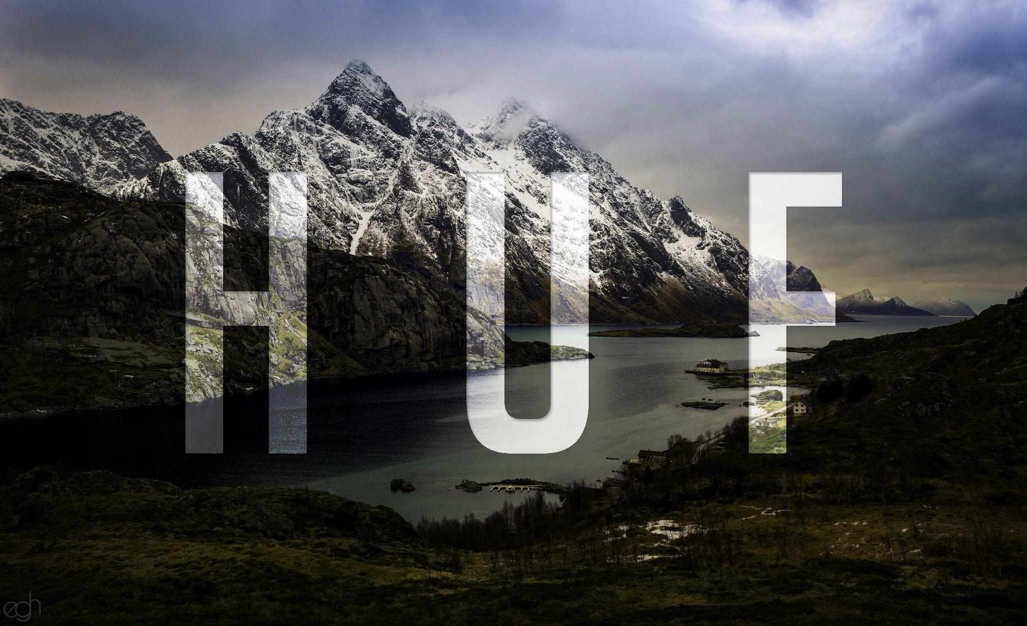 huf, Nature, Writing, Mountain, River Wallpaper HD / Desktop
