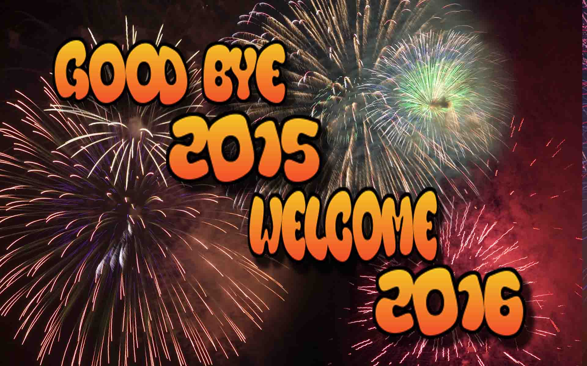 Good Bye 2015 Welcome 2016 HD Wallpaper