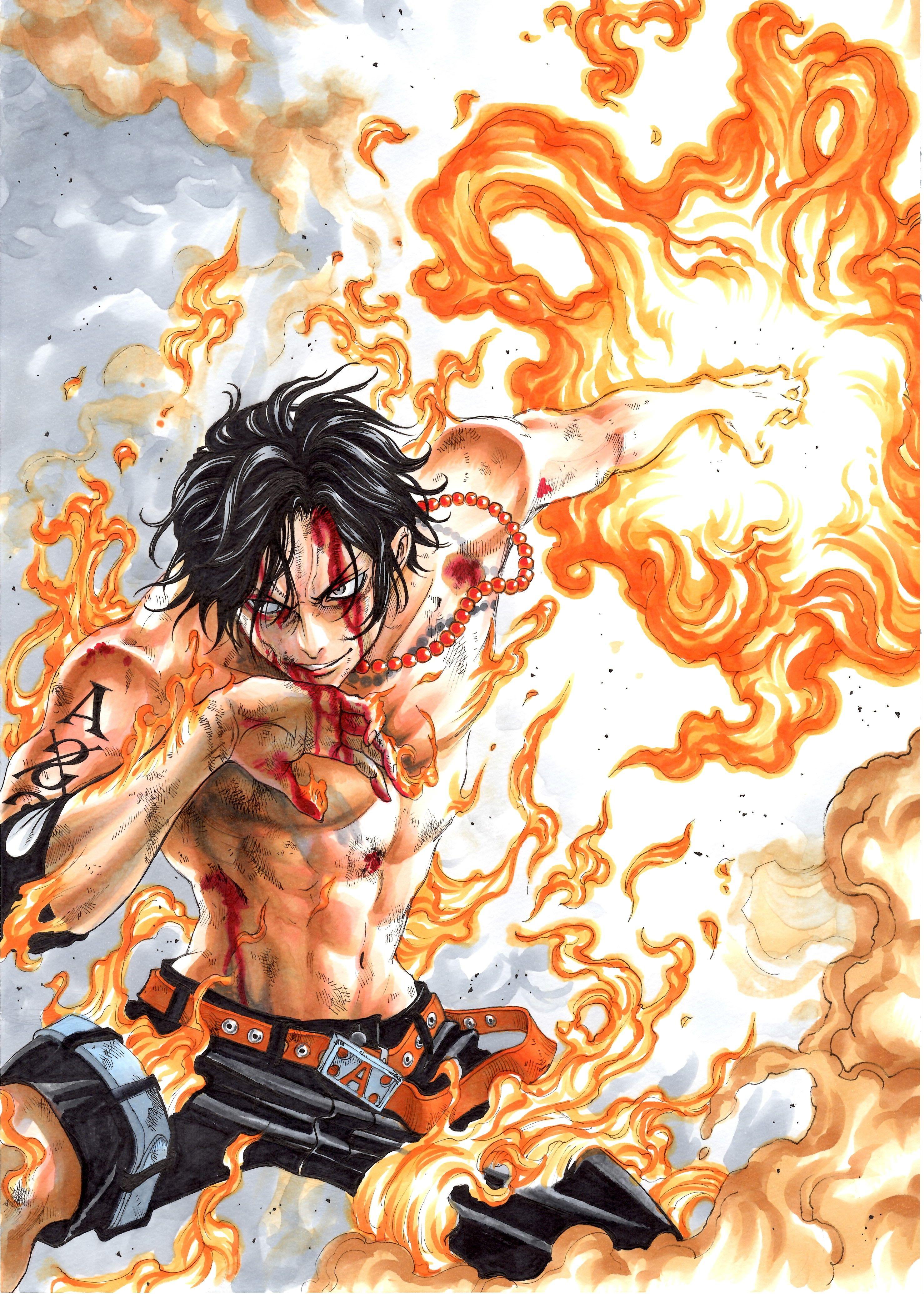 anime, One Piece, Portgas D. Ace Wallpaper HD / Desktop