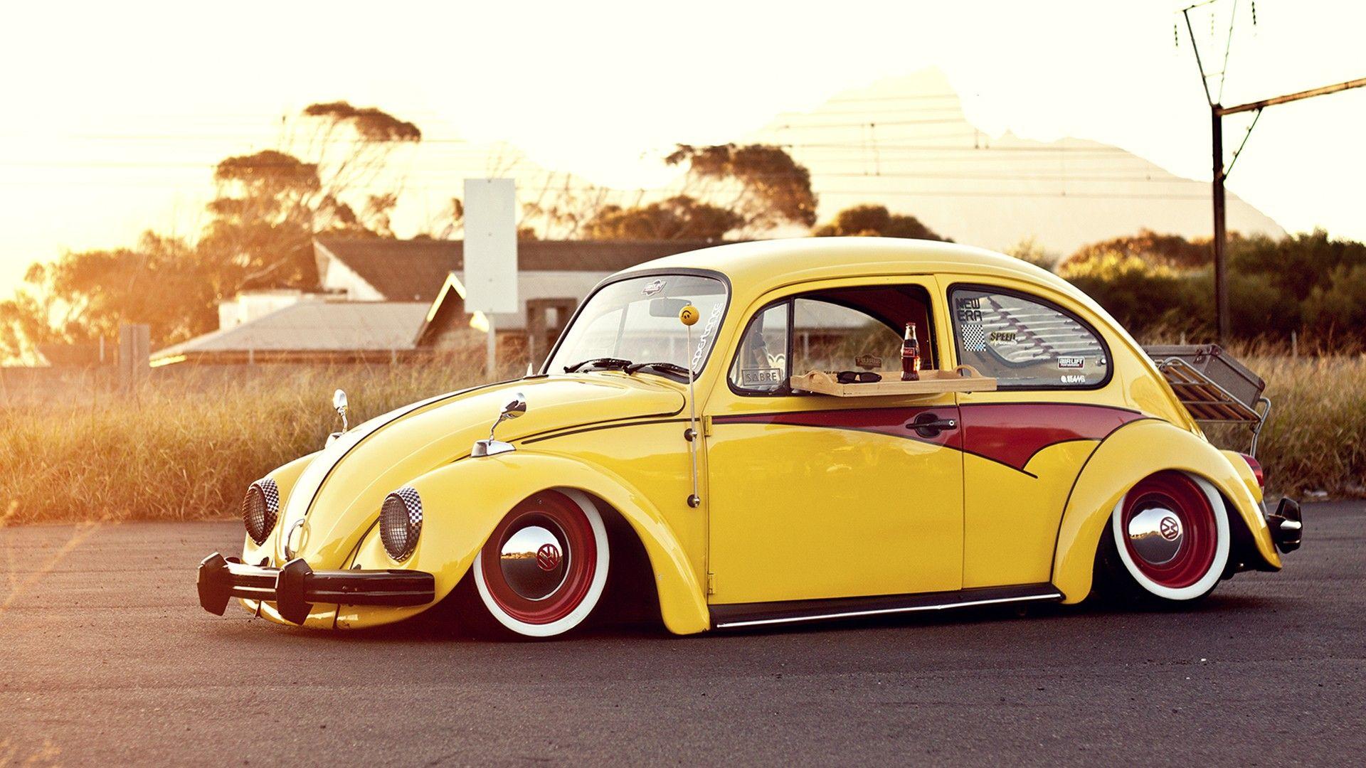 Classic Yellow VW Beetle Wallpaper Wallpaper Themes