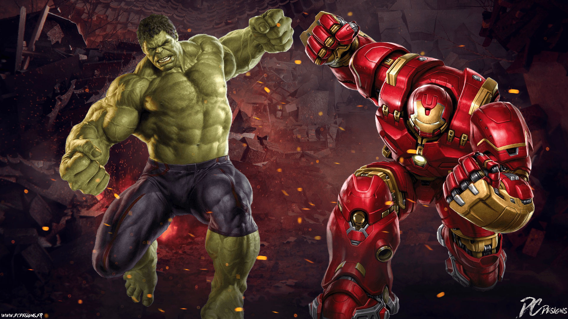 Hulk Vs Hulkbuster HD Wallpaper