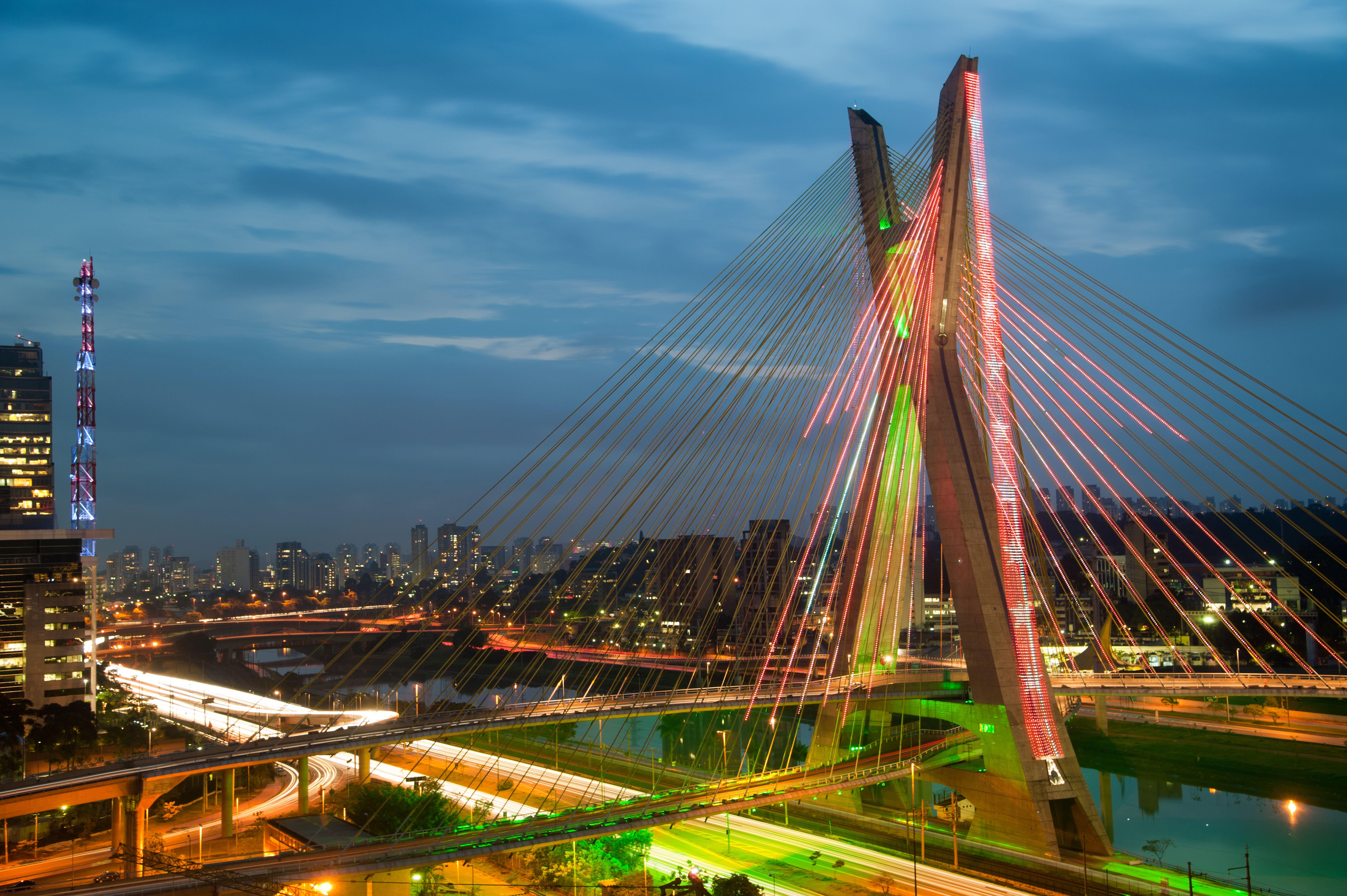 Wallpaper, Brazil, Bridges, Rivers, Sao Paulo, Cities, Download photo