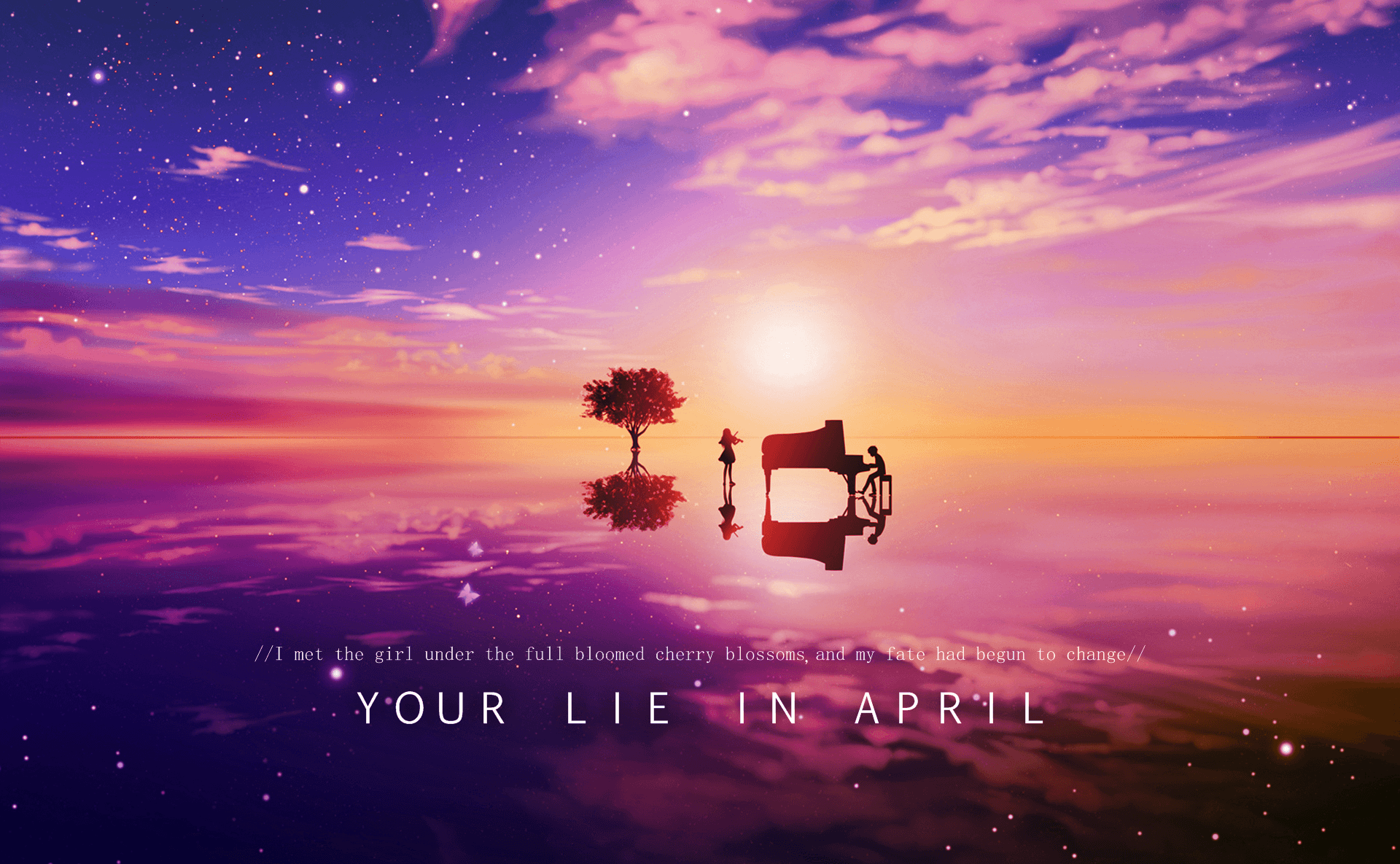 Your Lie In April Kousei Sunset Wallpaper