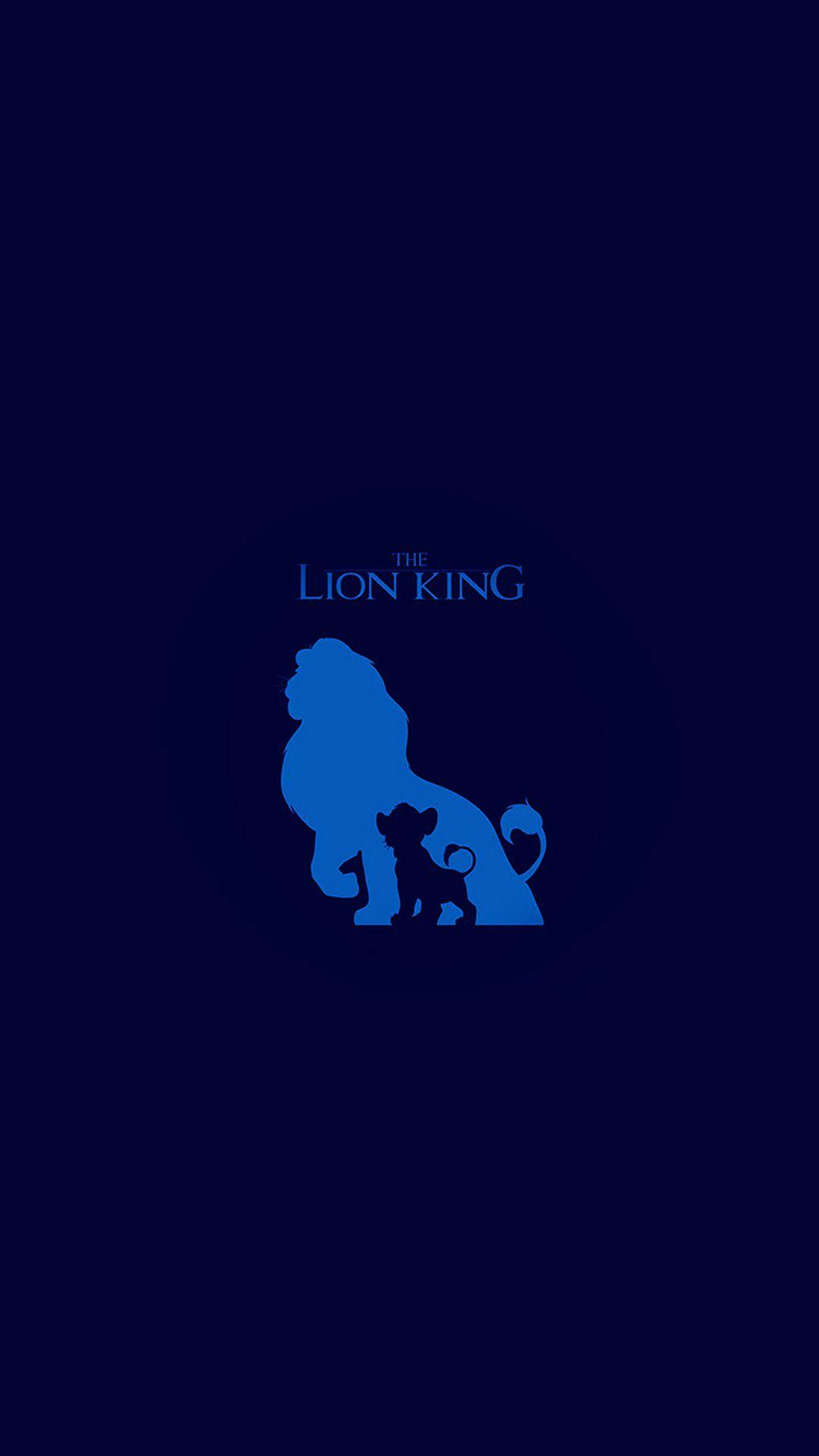 The Lion King Blue Minimal Art iPhone 6 Wallpaper Download
