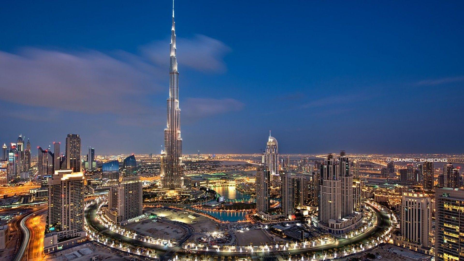 Burj Khalifa Dubai at Night Wallpaper HD Free Download