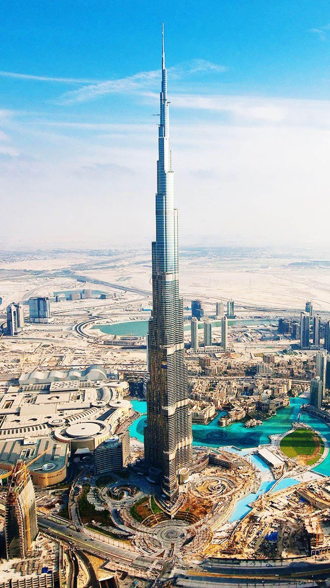 HD Background Burj Khalifa Dubai UAE Day View Wallpaper