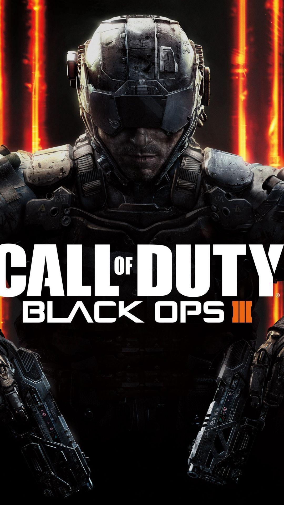 HD Call Of Duty Black OPS 3 Logo Orange Background Wallpaper