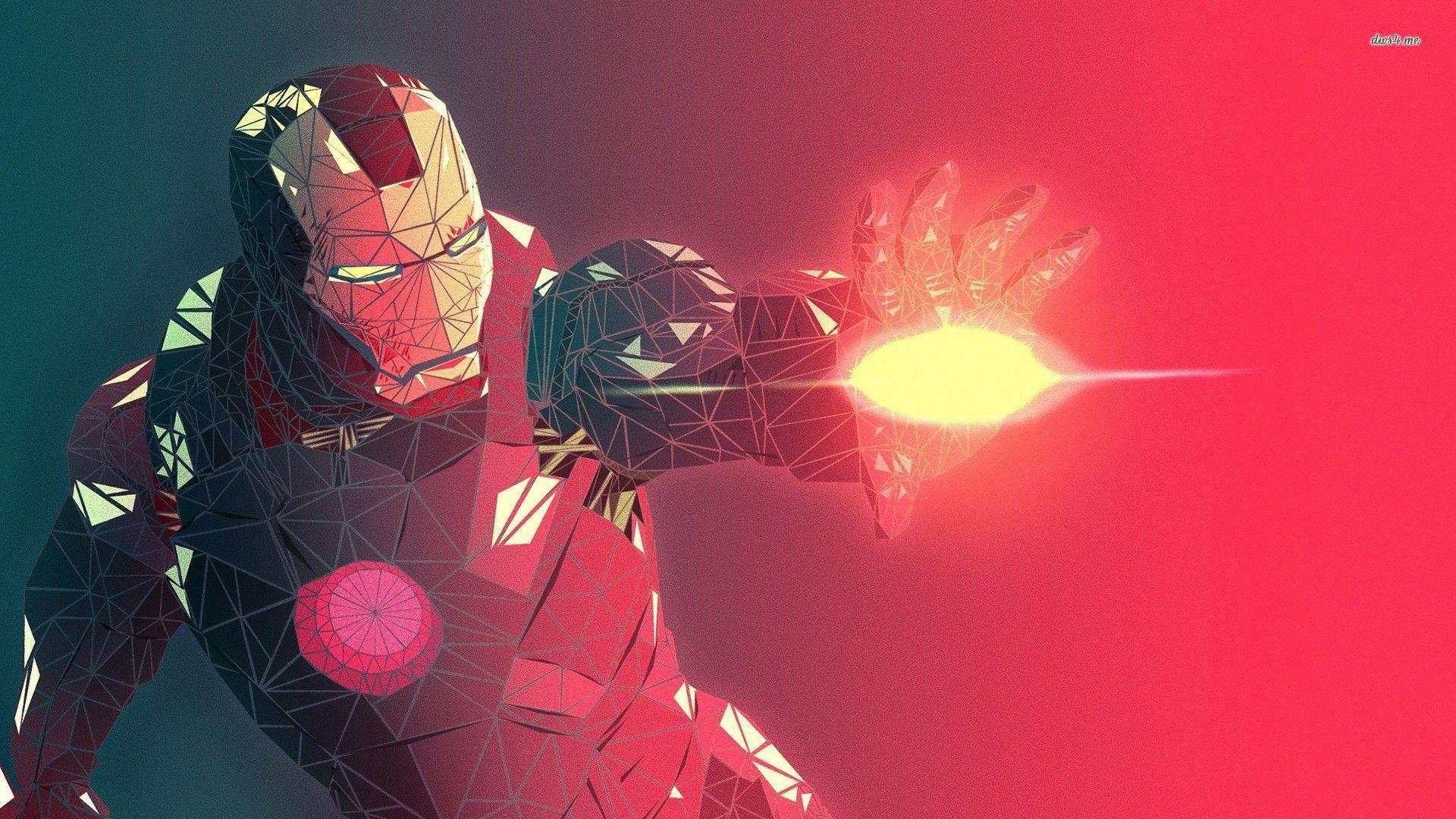 Polygon Iron Man Wallpaper