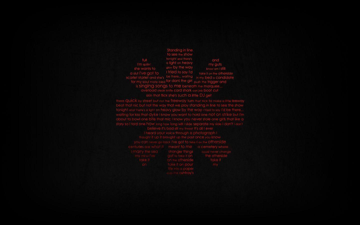 RHCP Typography Wallpaper from nathan