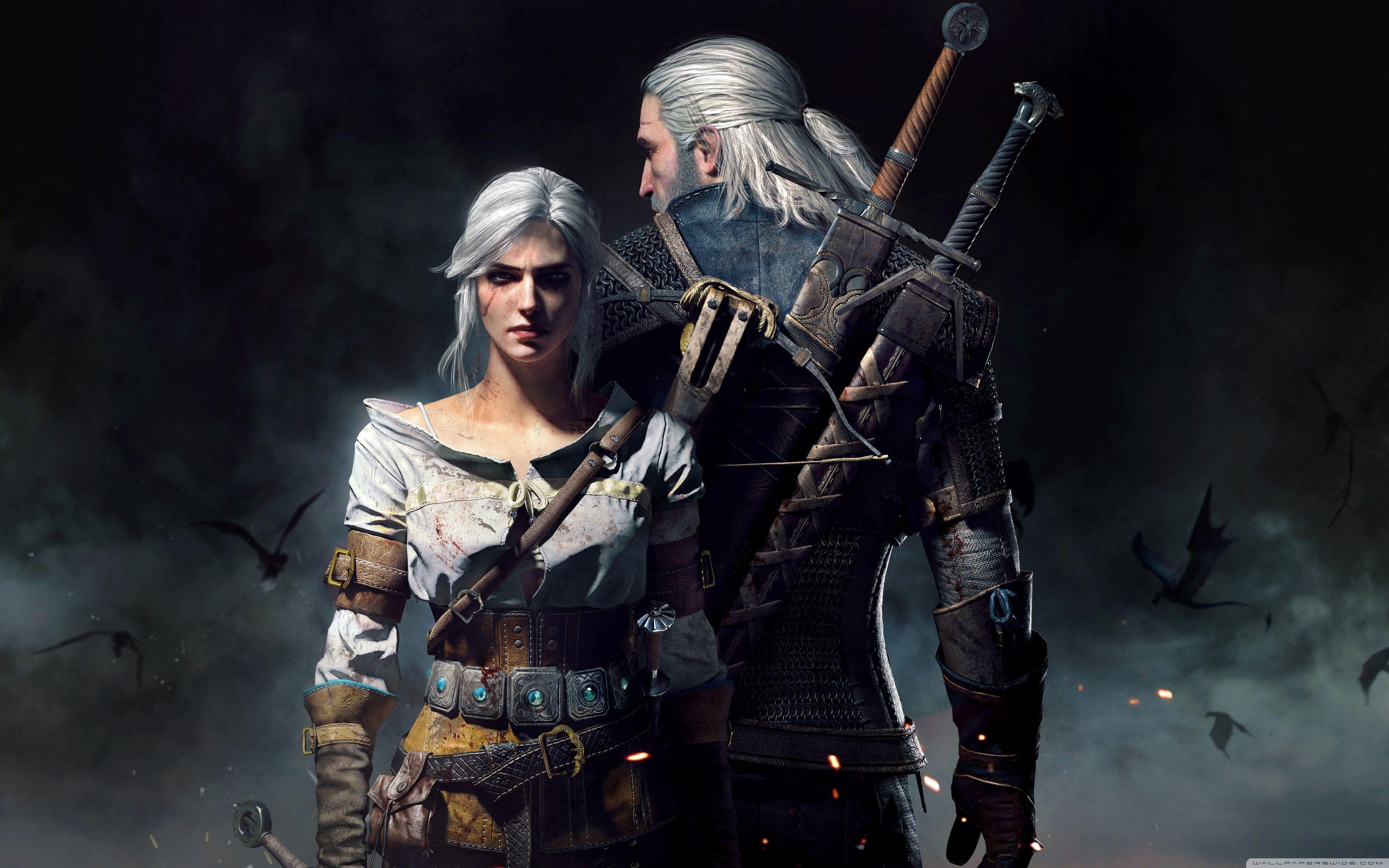 The Witcher 3 Wild Hunt Geralt and Ciri HD desktop wallpaper
