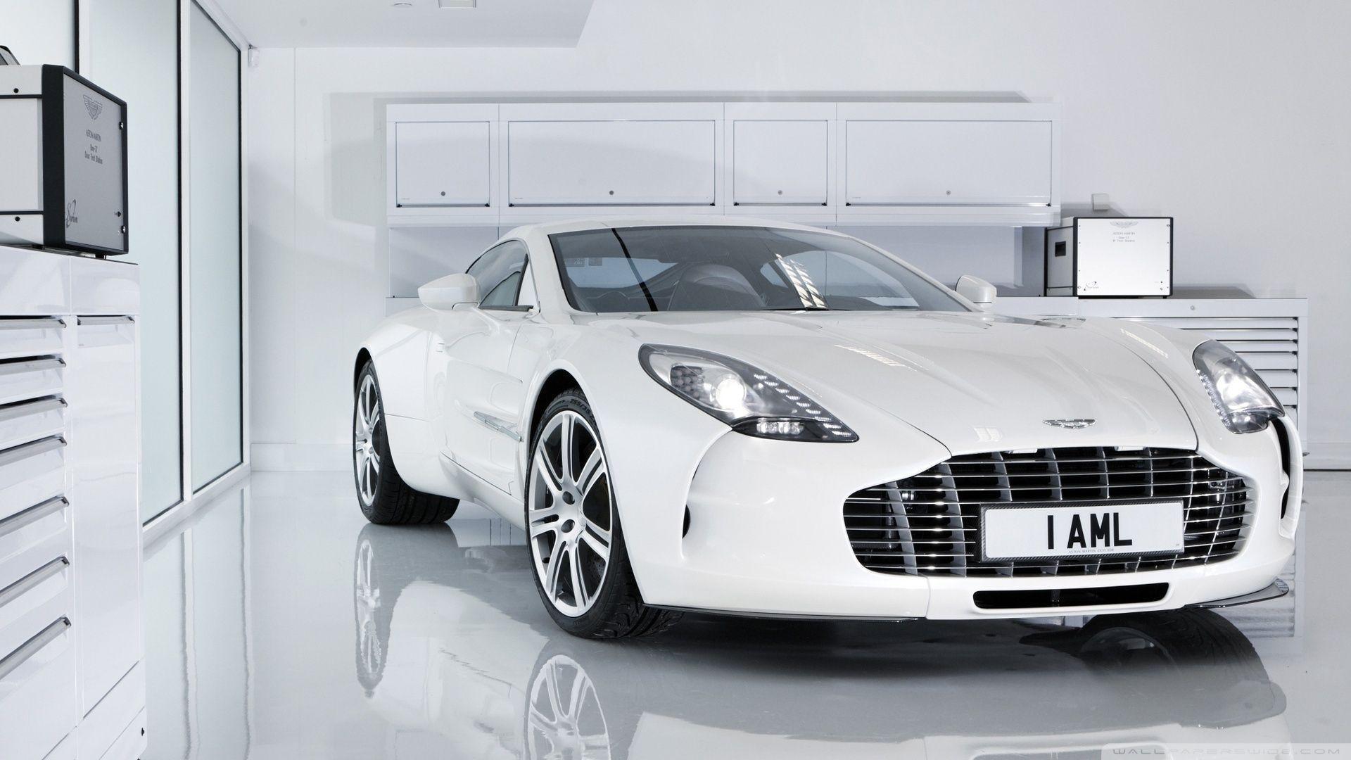 White Aston Martin One 77 HD desktop wallpaper, Widescreen, High