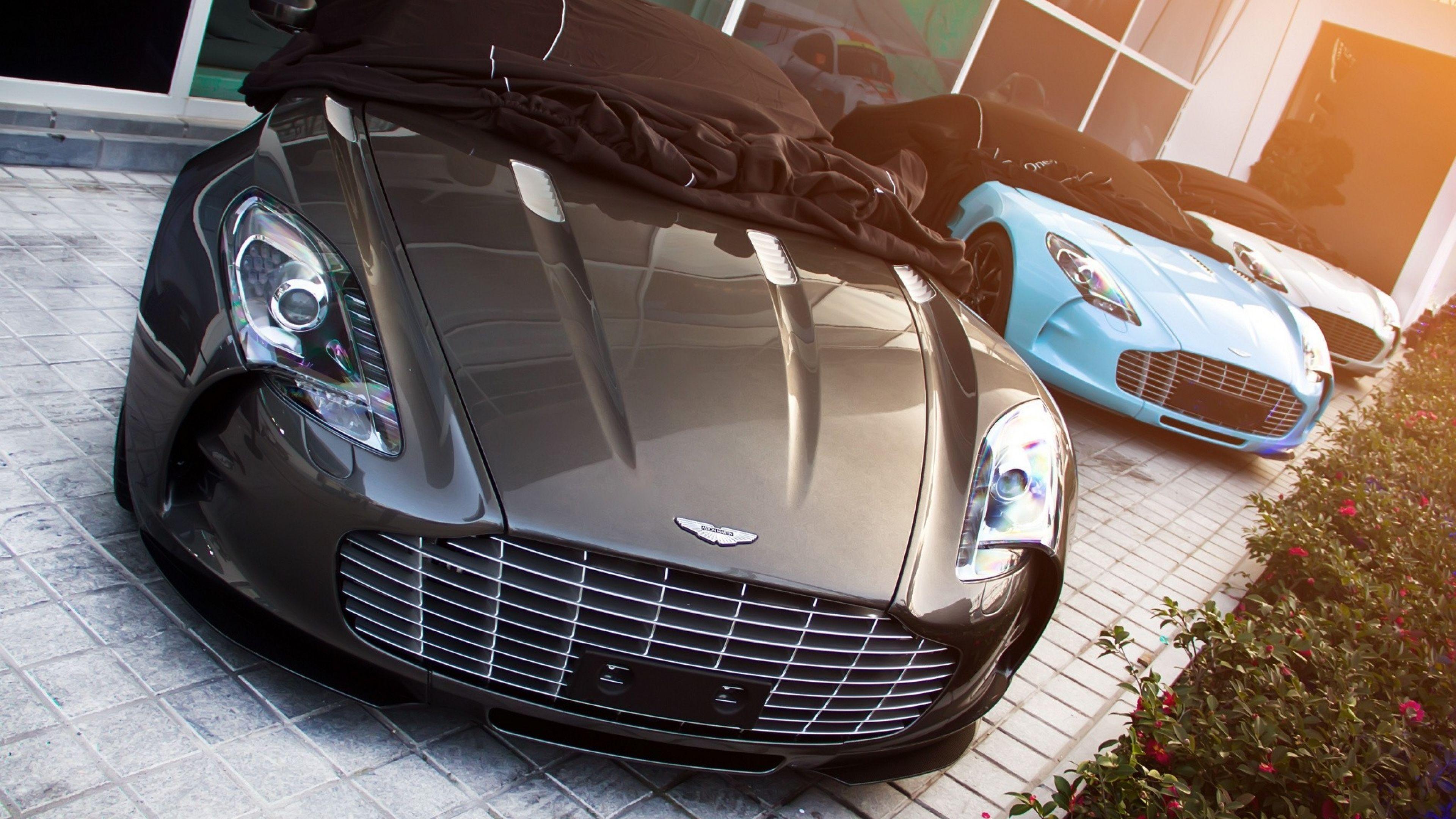 Download Wallpaper 3840x2160 One- Aston martin, Supercar, Light