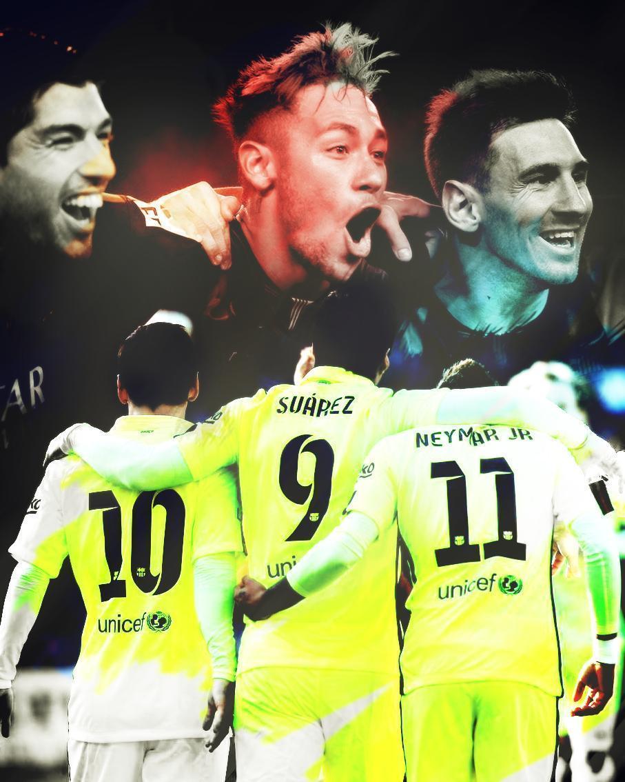 image about Messi Neymar and Suarez. Messi