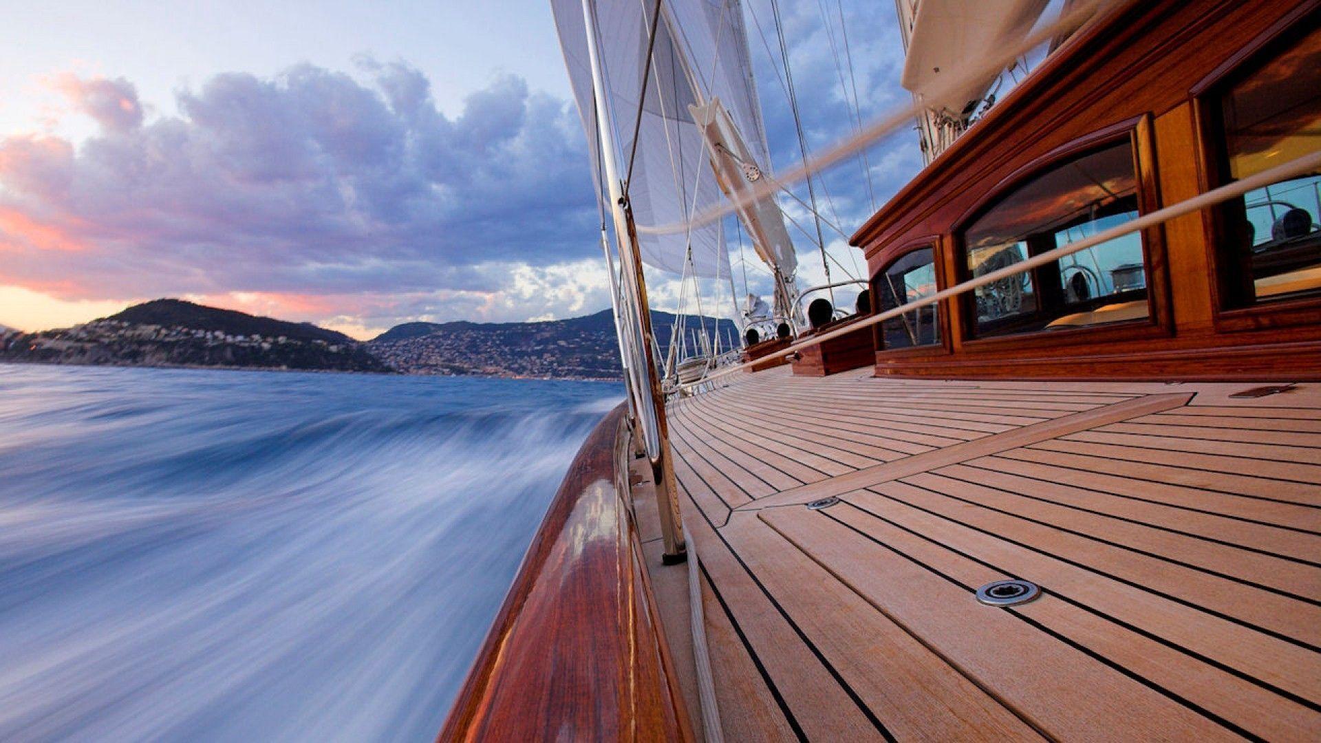 Sailing in the french riviera wallpaper