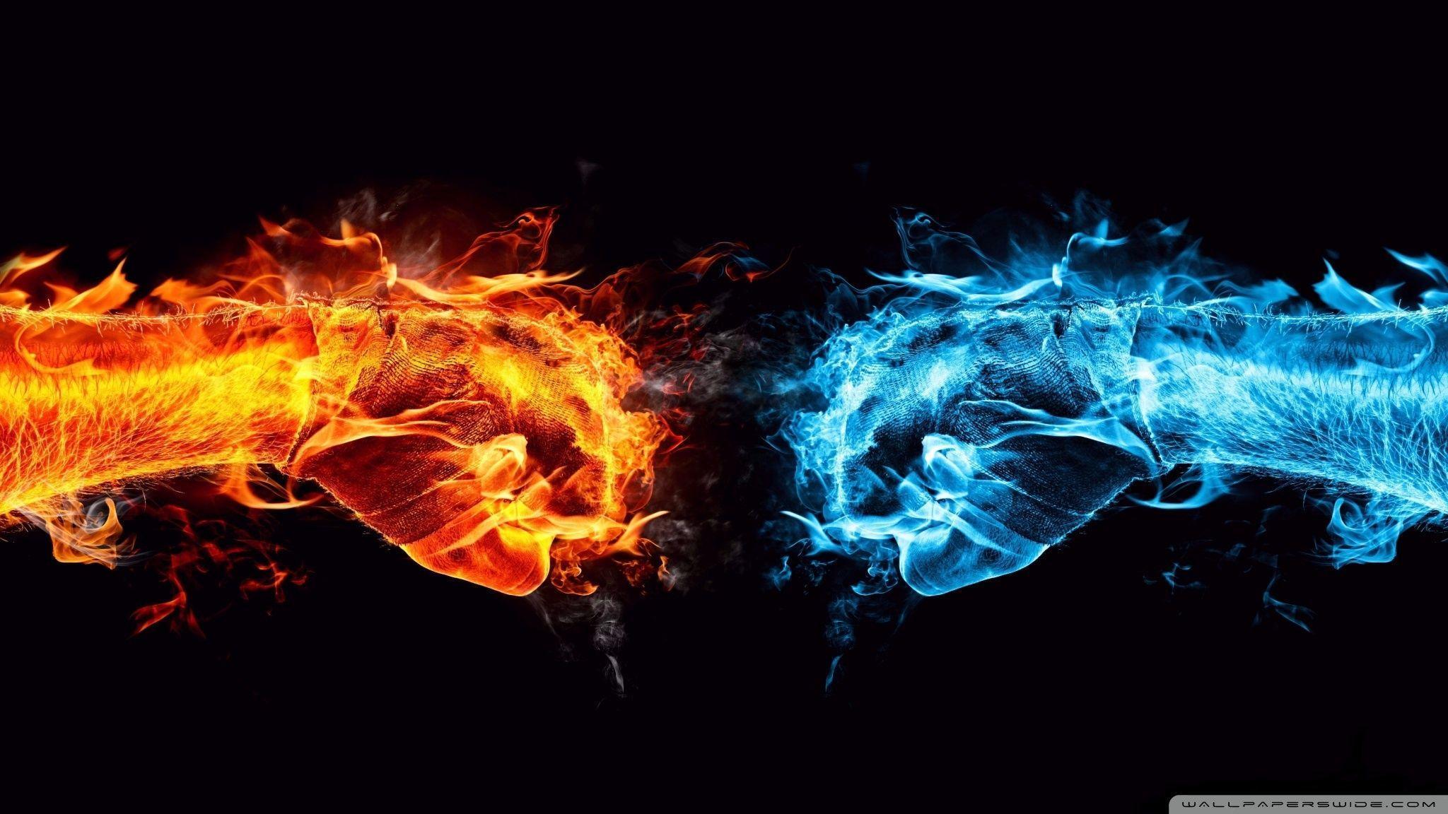 Fire And Ice Full HD Wallpaper and Backgroundx1152
