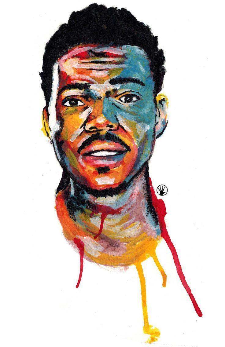 pencilfingerz: “Acrylic painting of Chance The Rapper