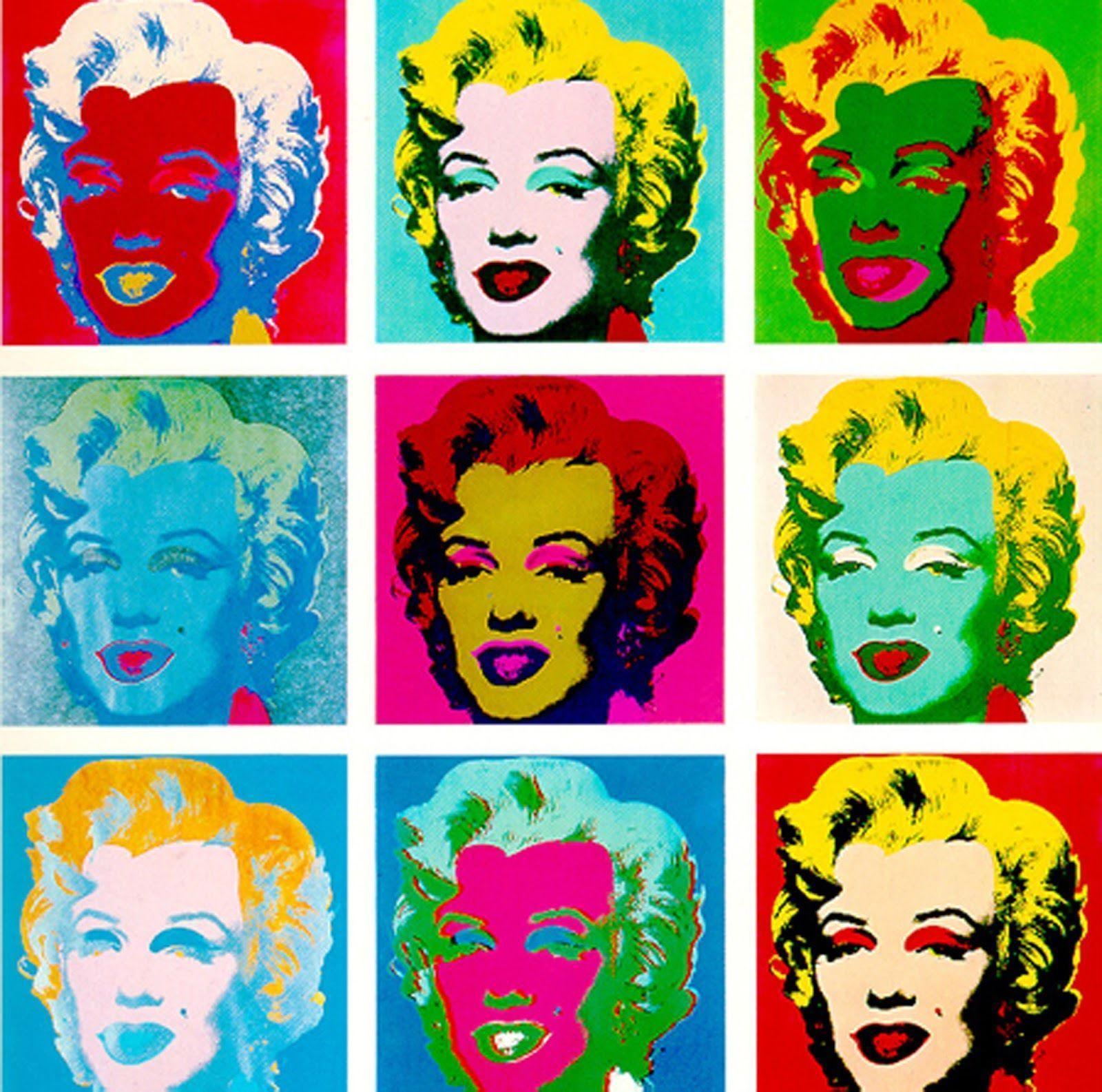 Painting of Andy Warhol Colorful heads wallpaper and image
