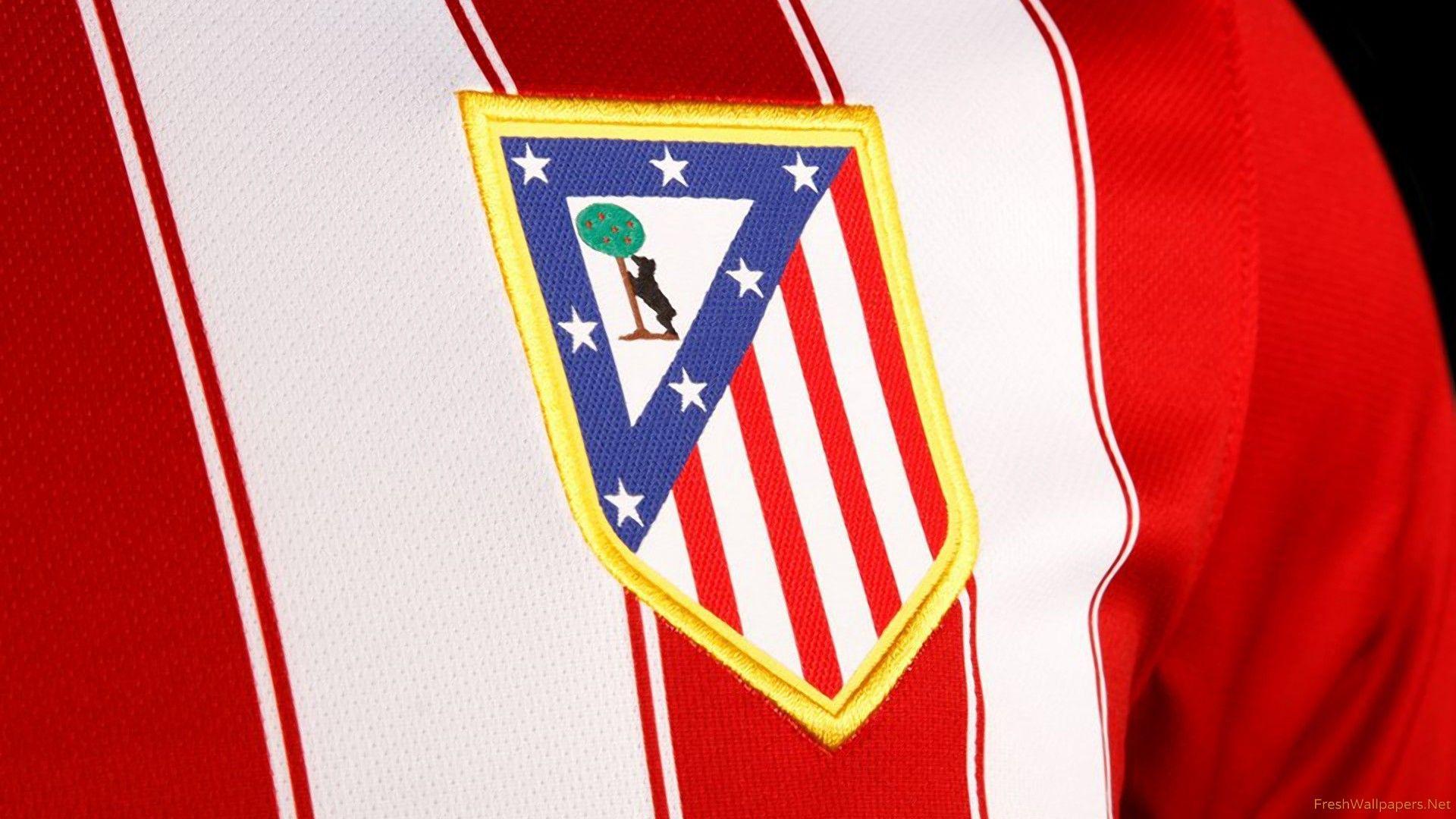 Atletico Madrid 2015 16 Nike Home Jersey Badge Wallpaper